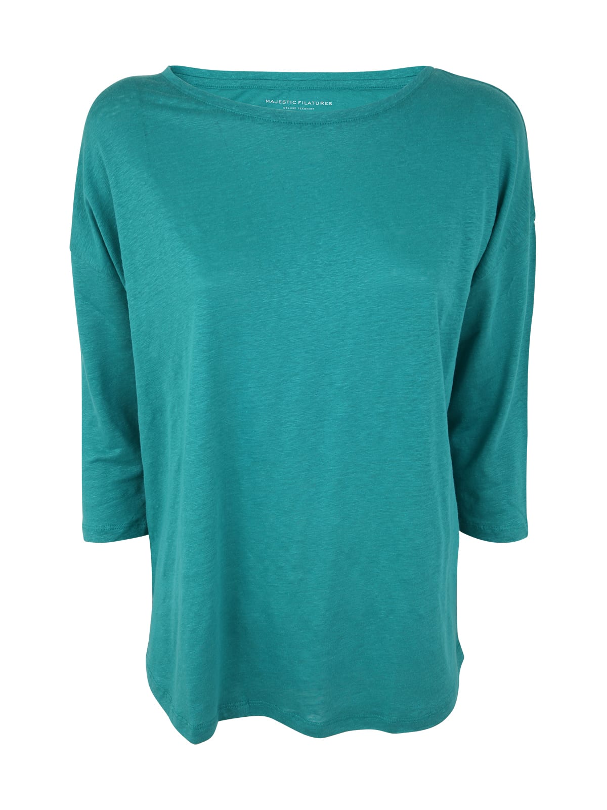 Majestic Printed Classic T-shirt In Turquoise