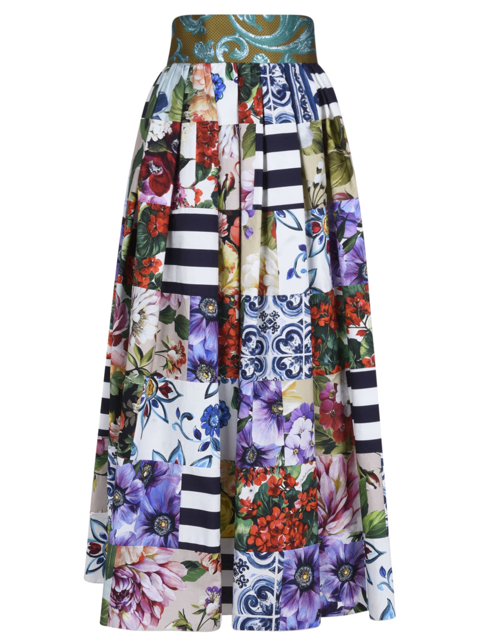 Dolce & Gabbana Flared Printed Skirt