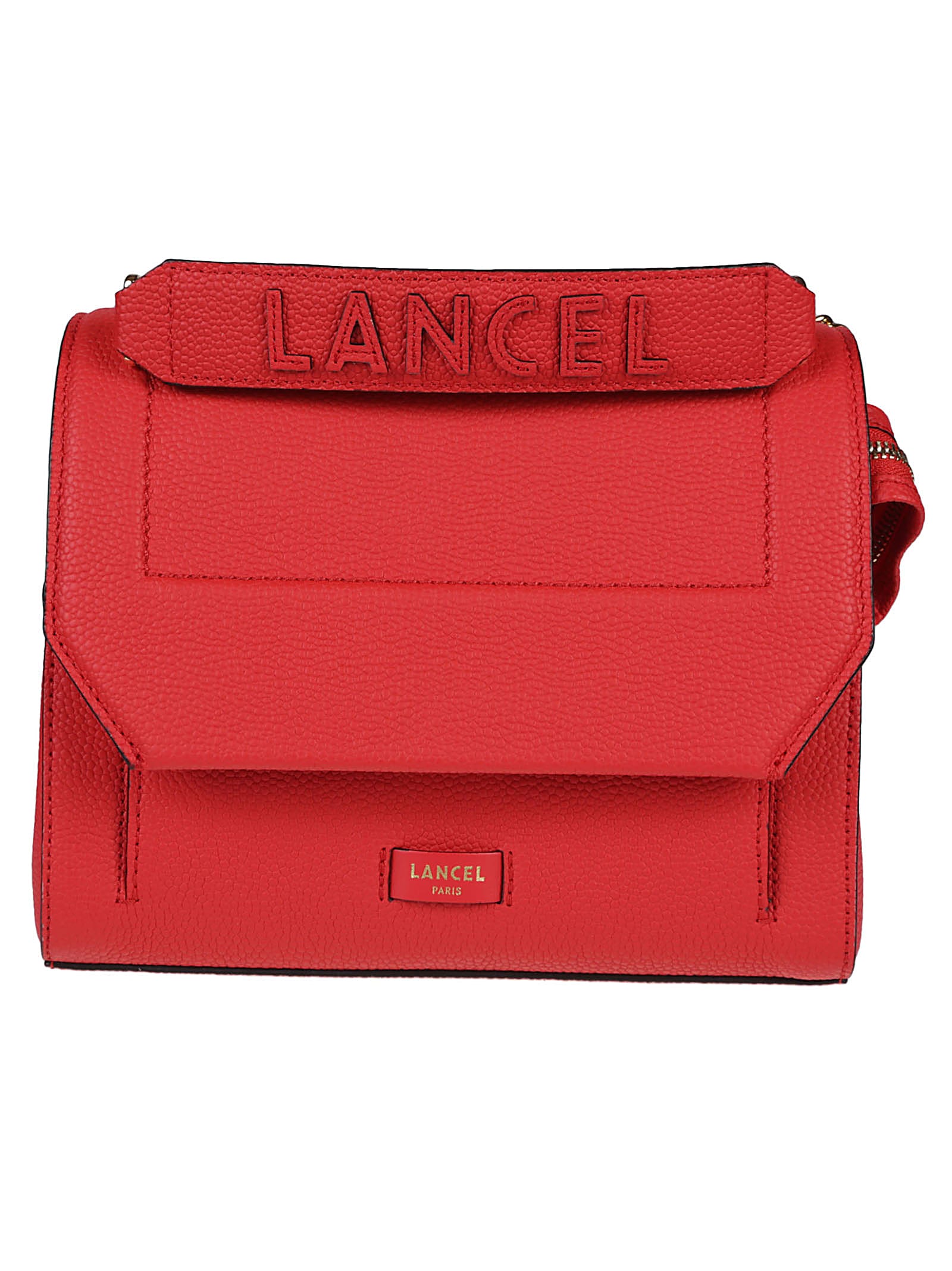 Shop Lancel Ninon Medium Flap Bag In Jq Kiss Red