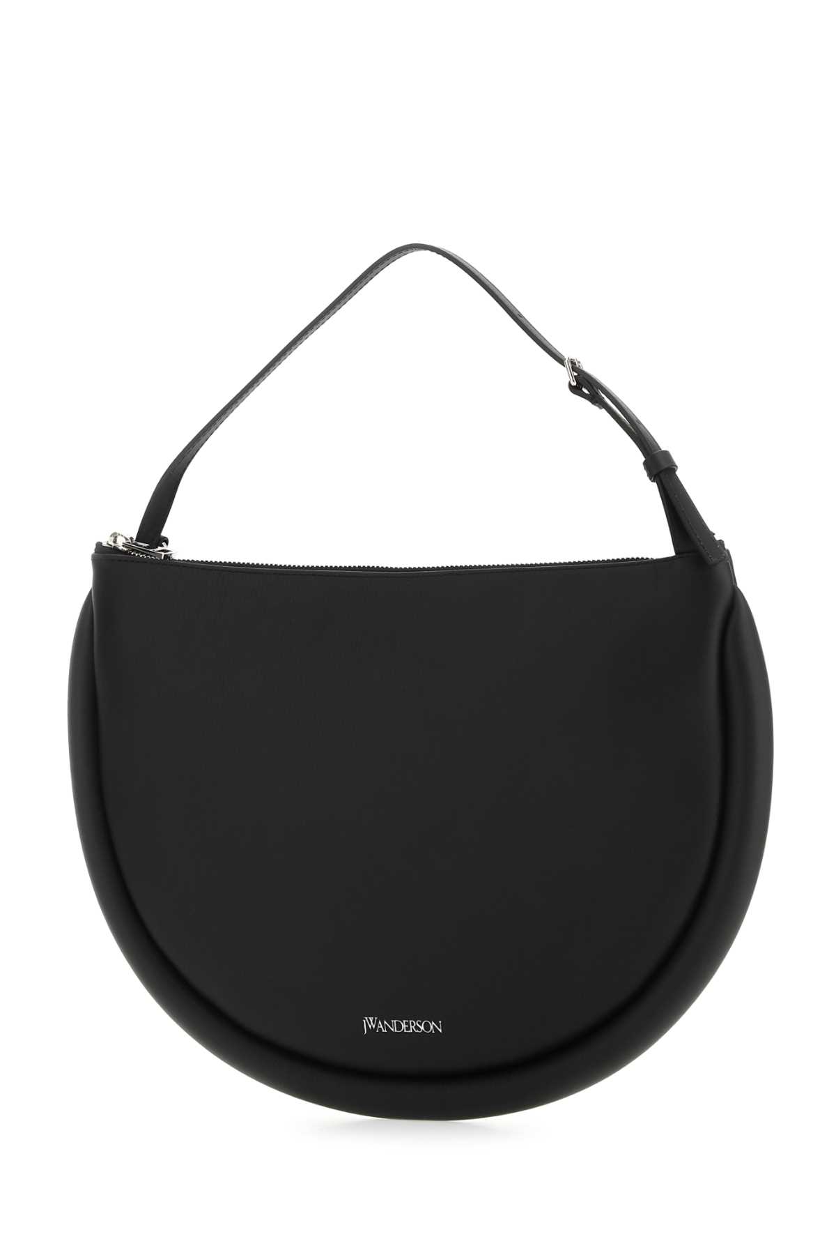 JW ANDERSON BLACK NAPPA LEATHER MEDIUM BUMPER MOON HANDBAG