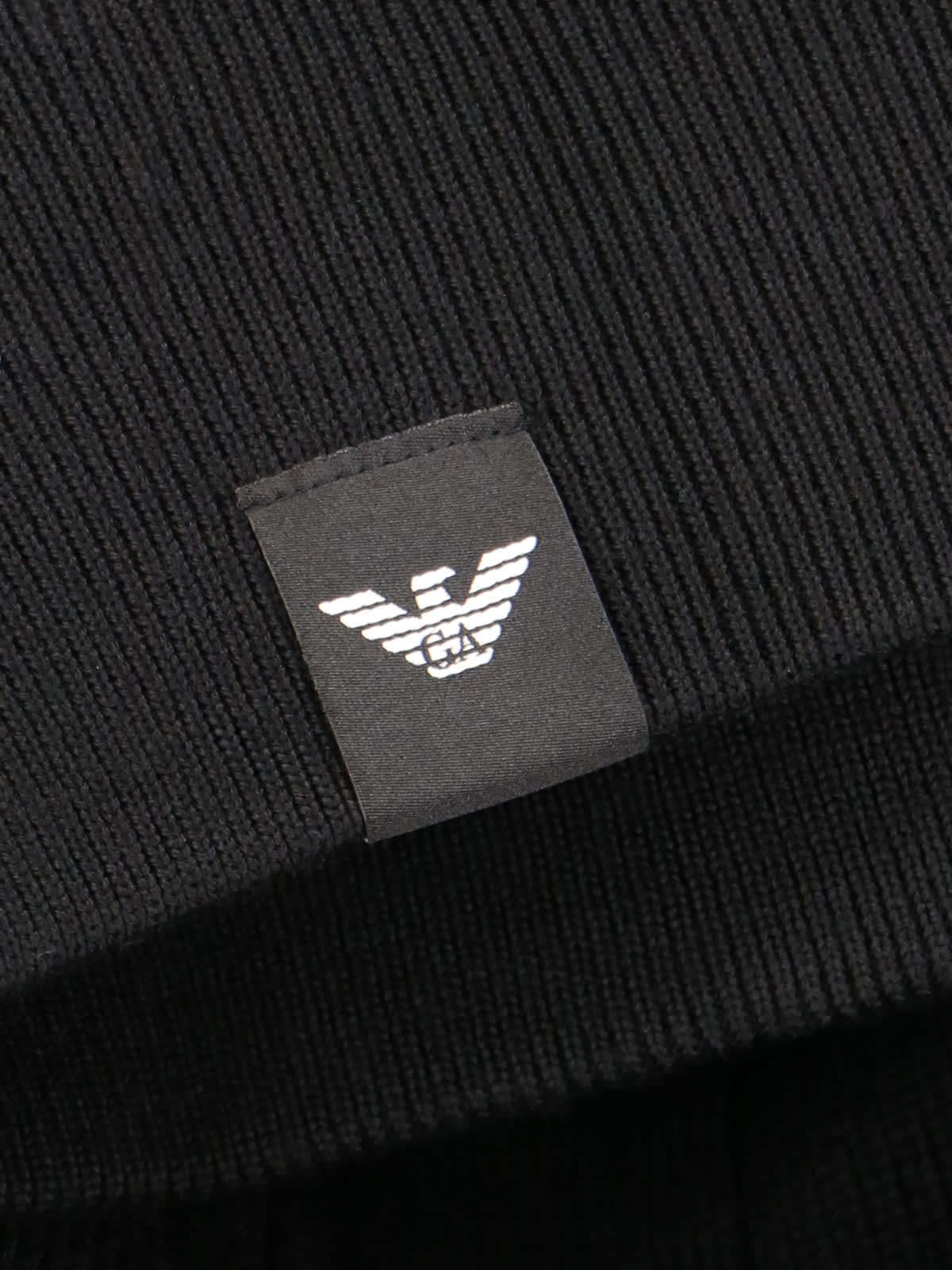Shop Emporio Armani Knit Zip Cardigan In Black