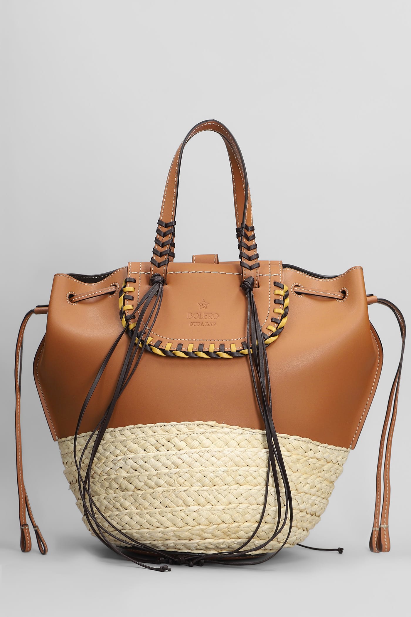 Cuba Lab Bolero Tote In Beige Raffia