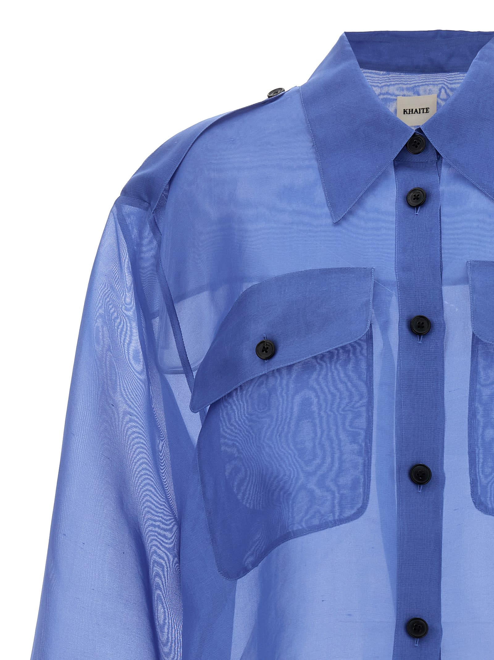 Shop Khaite Missa Shirt In Blue