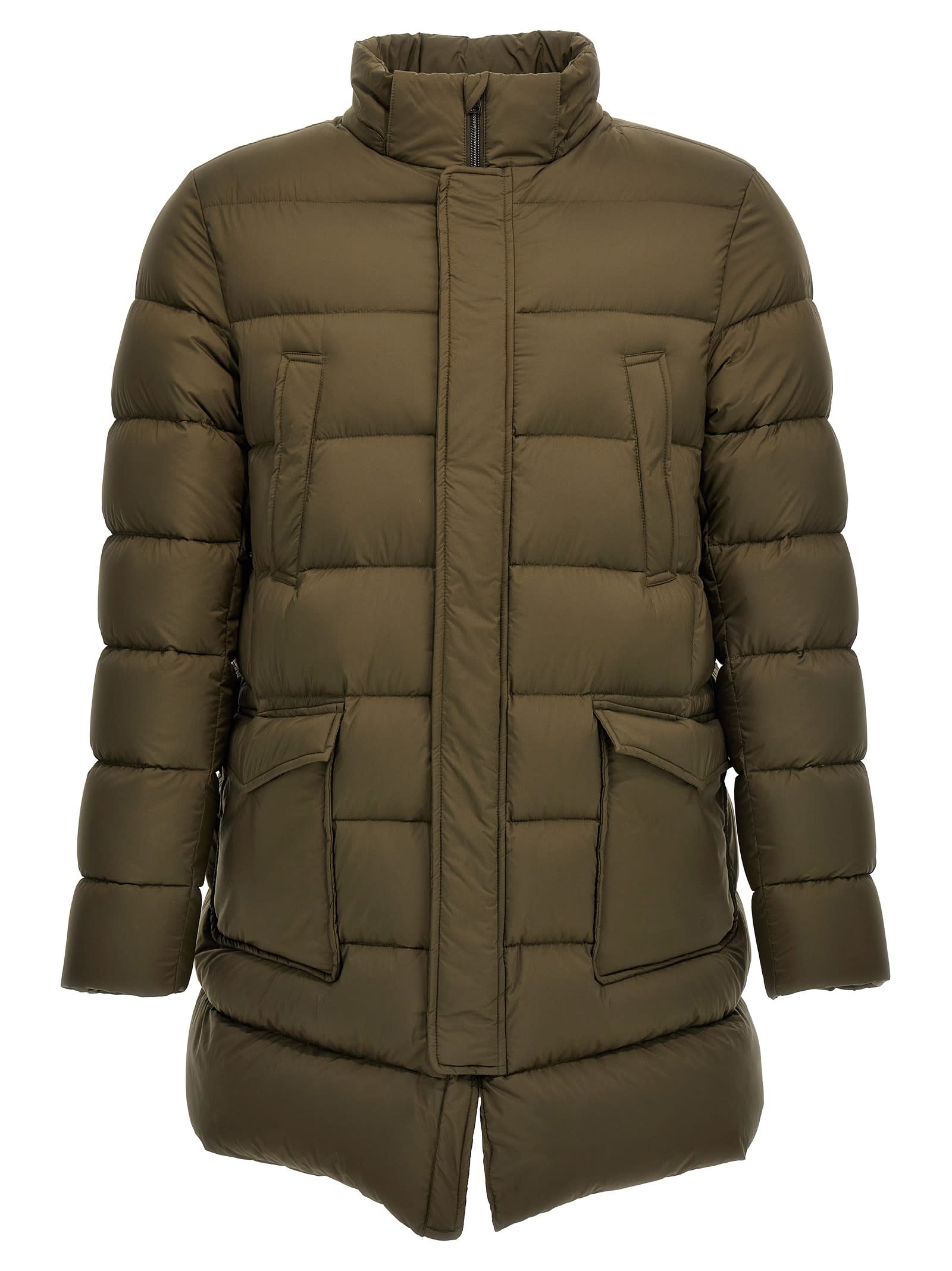 Shop Herno Il Parka Down Jacket In Green