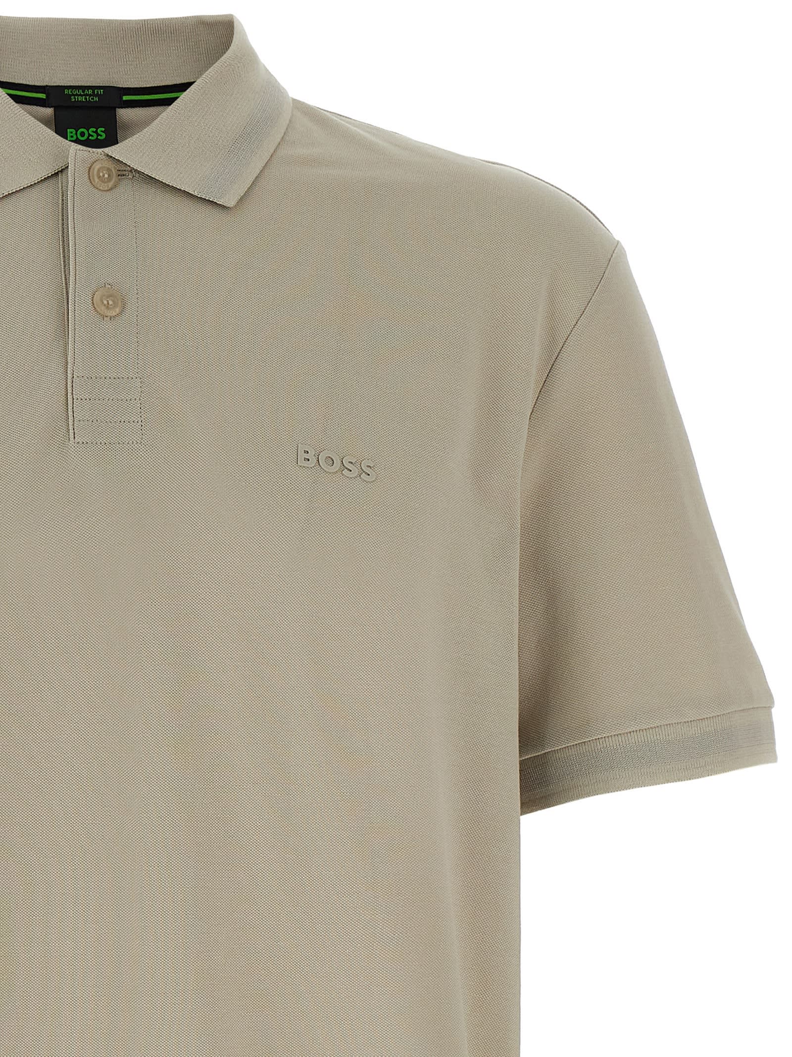 Hugo Boss Boss Press 55 Polo Shirt In Gray