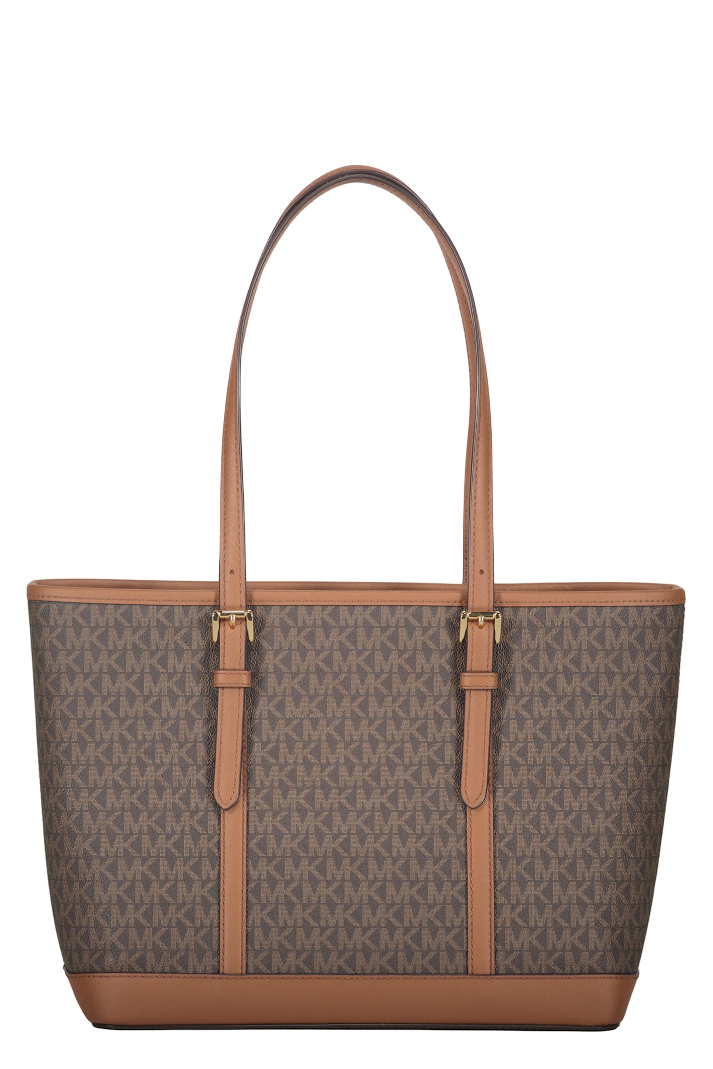 Michael Kors Logo Detail Tote Bag In Brown