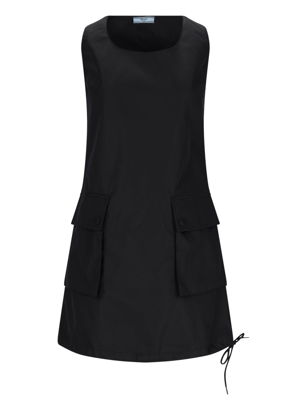 Prada Re-nylon Dress In Black