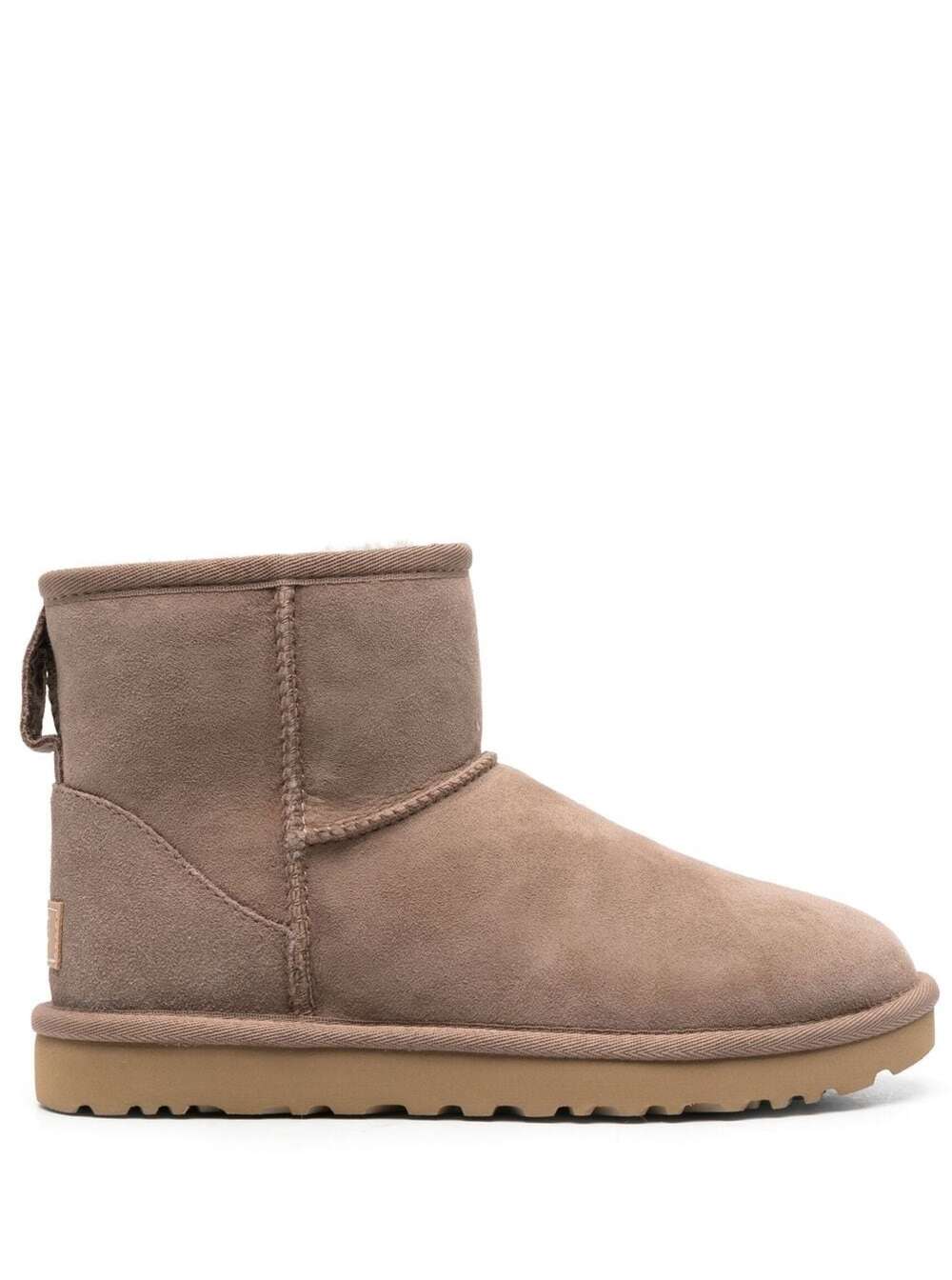 Beige Ankle Boots In Reverse Mutton With Treadlite Flat Sole By Ugg
