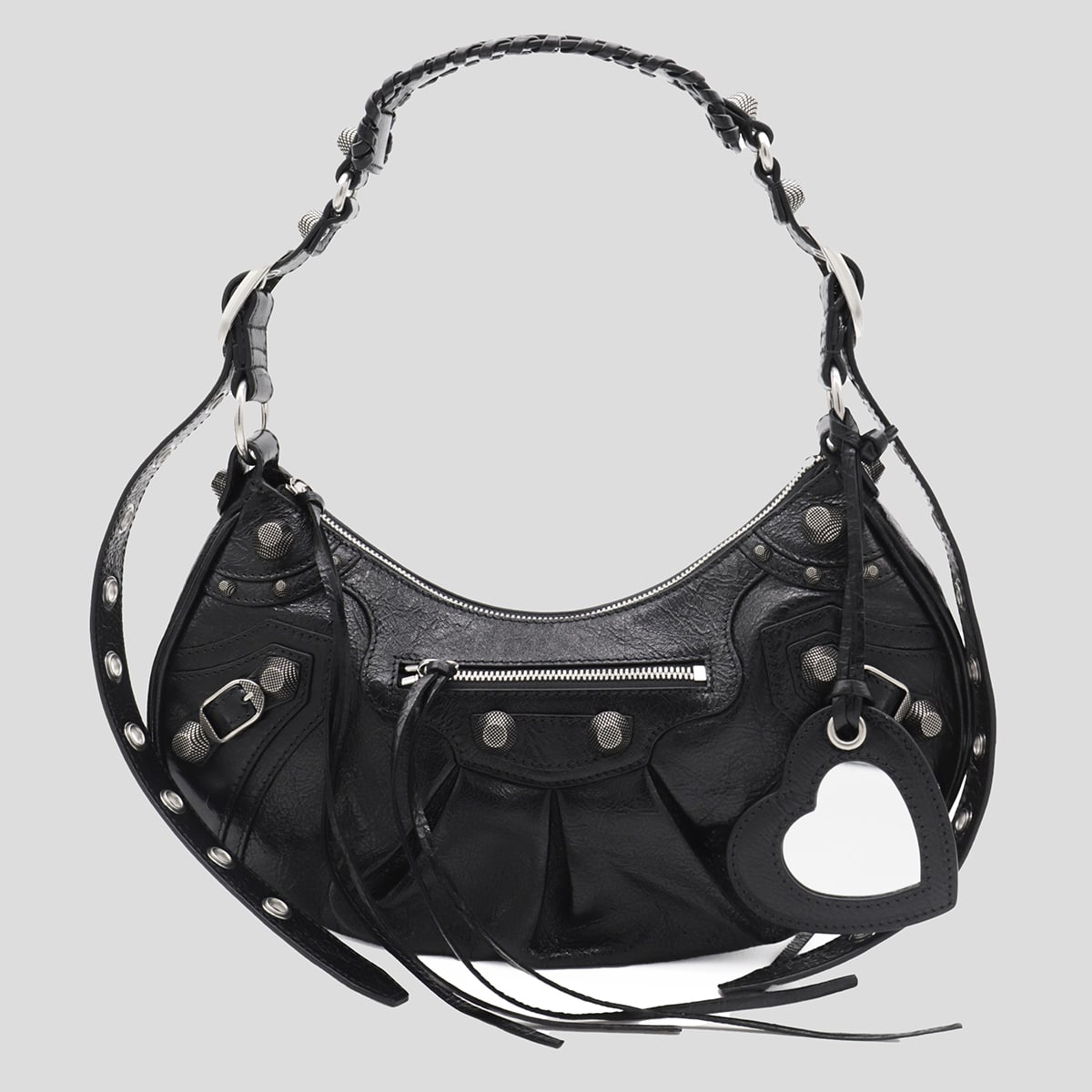 Black Leather Le Cagole S Shoulder Bag