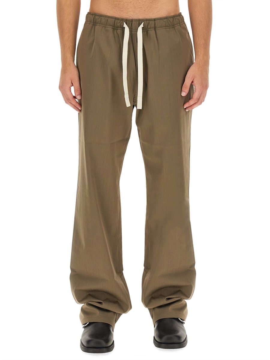 Shop Palm Angels Monogram Pants In Military Green