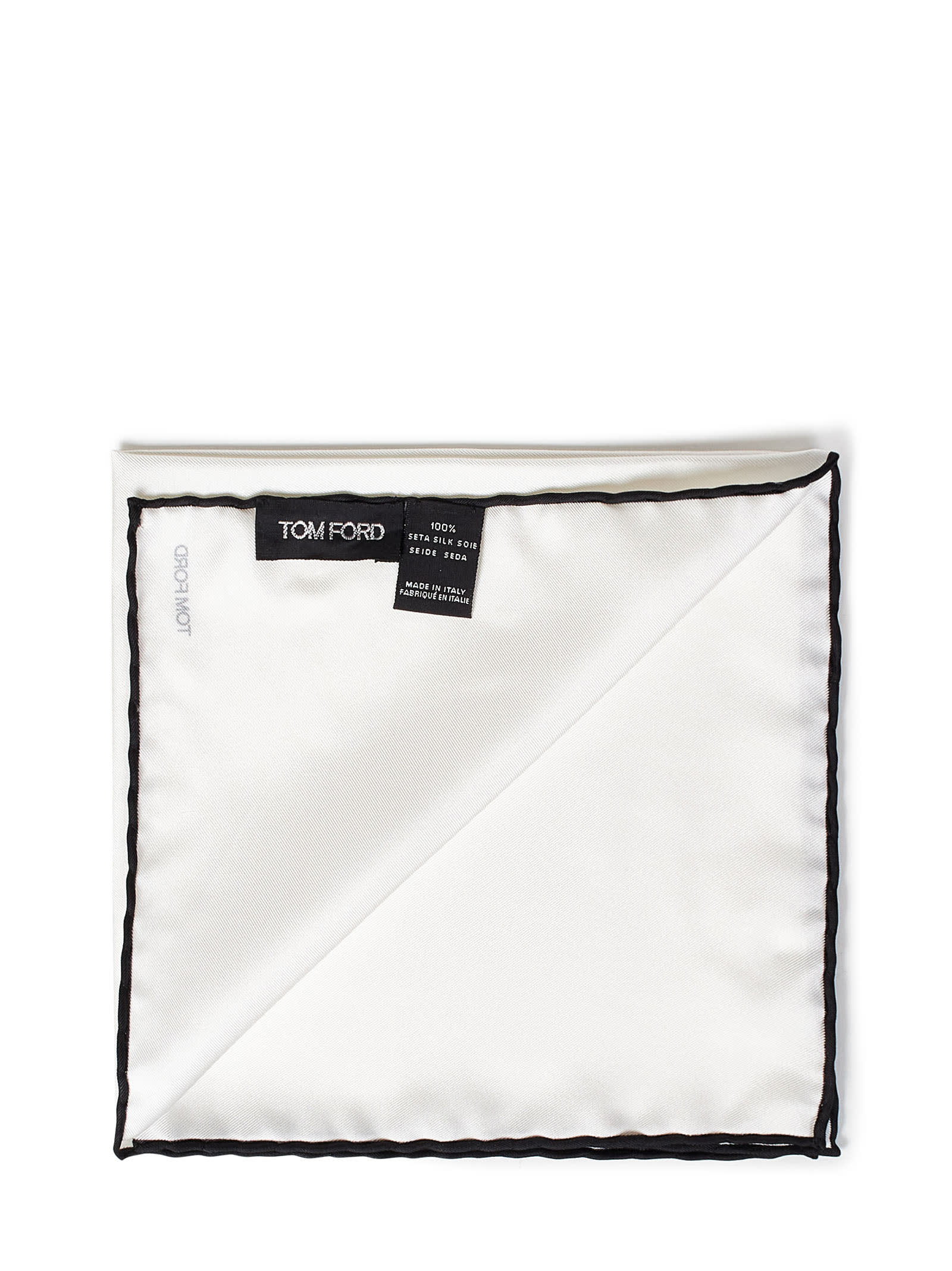 Shop Tom Ford Pocket Square In White