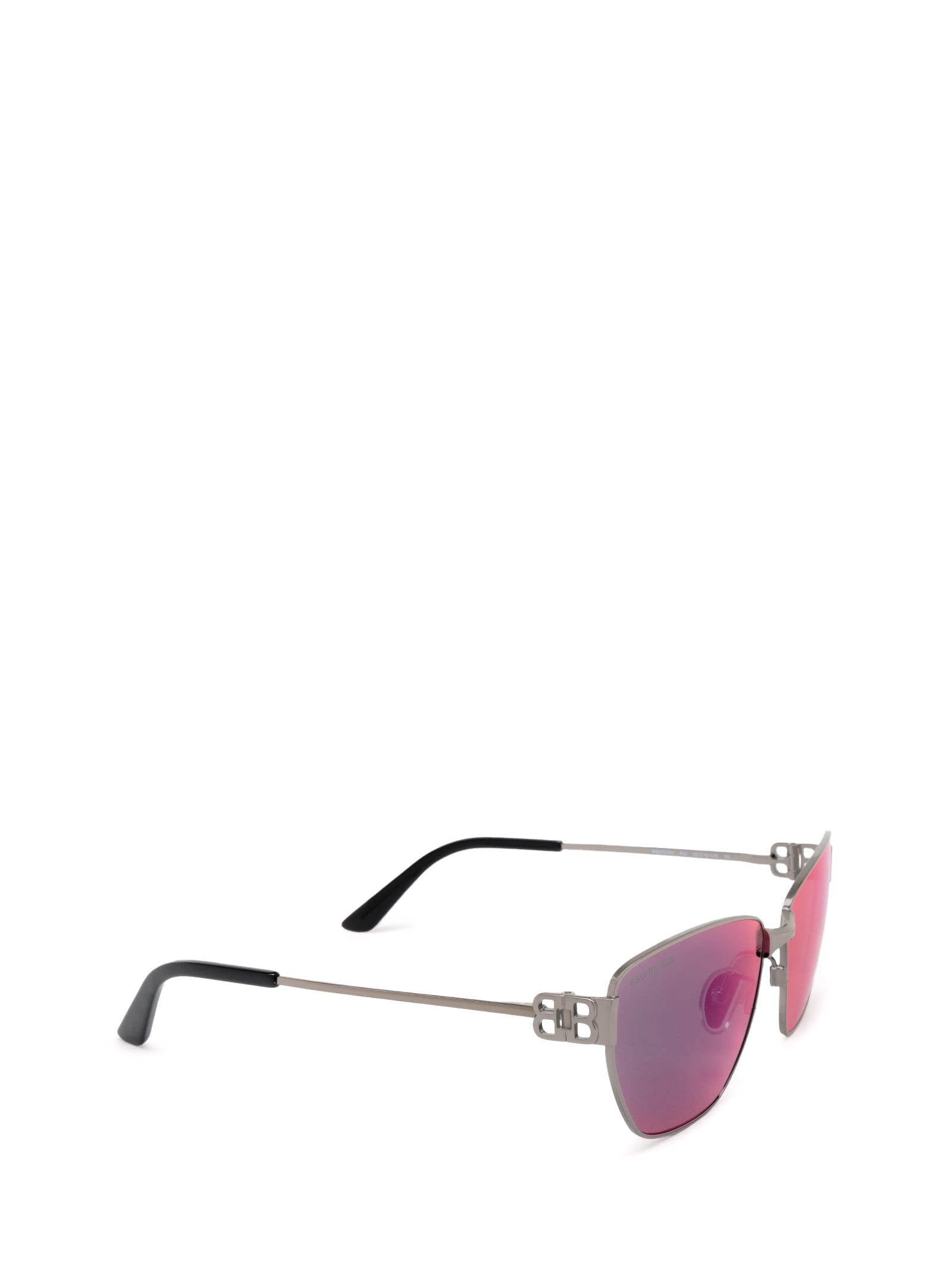 Shop Balenciaga Bb0337sk Ruthenium Sunglasses