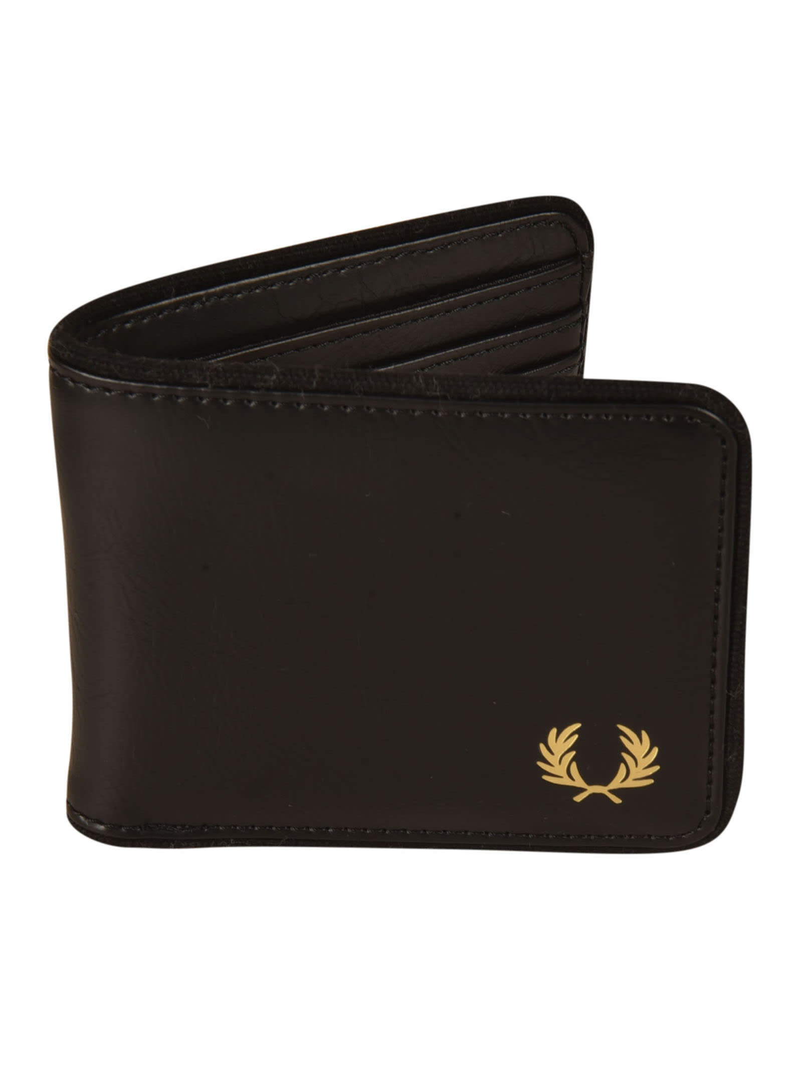 Fred Perry Logo Bifold Wallet In Black