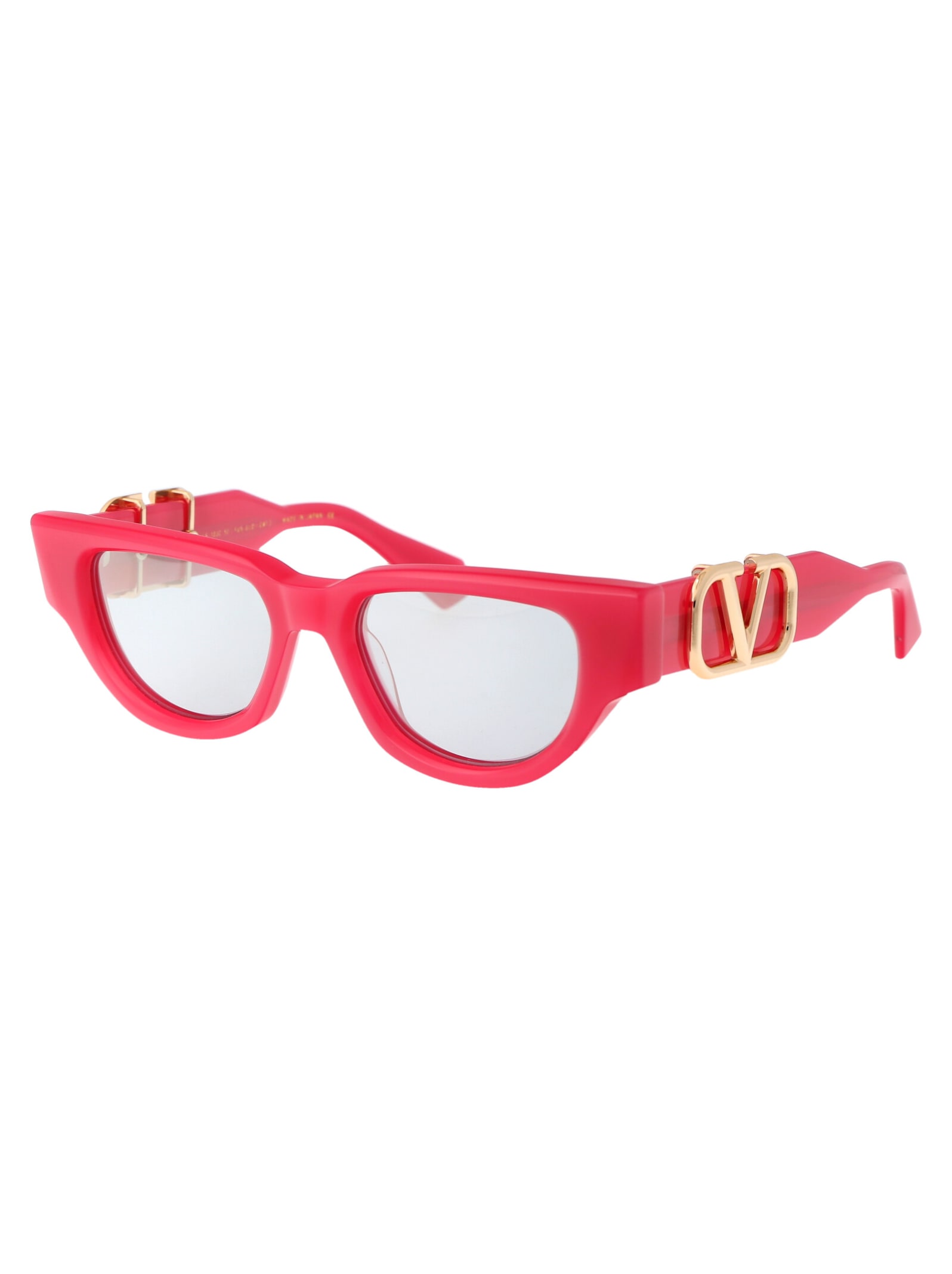 Shop Valentino V - Due Sunglasses In 103c Fus - Gld