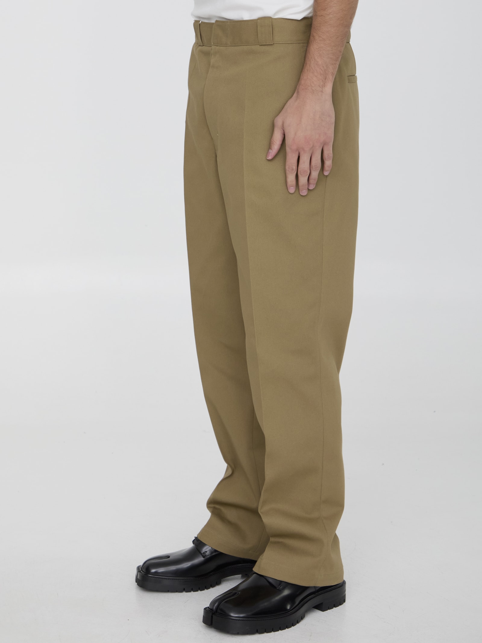 Shop Maison Margiela Pleated Trousers In Beige