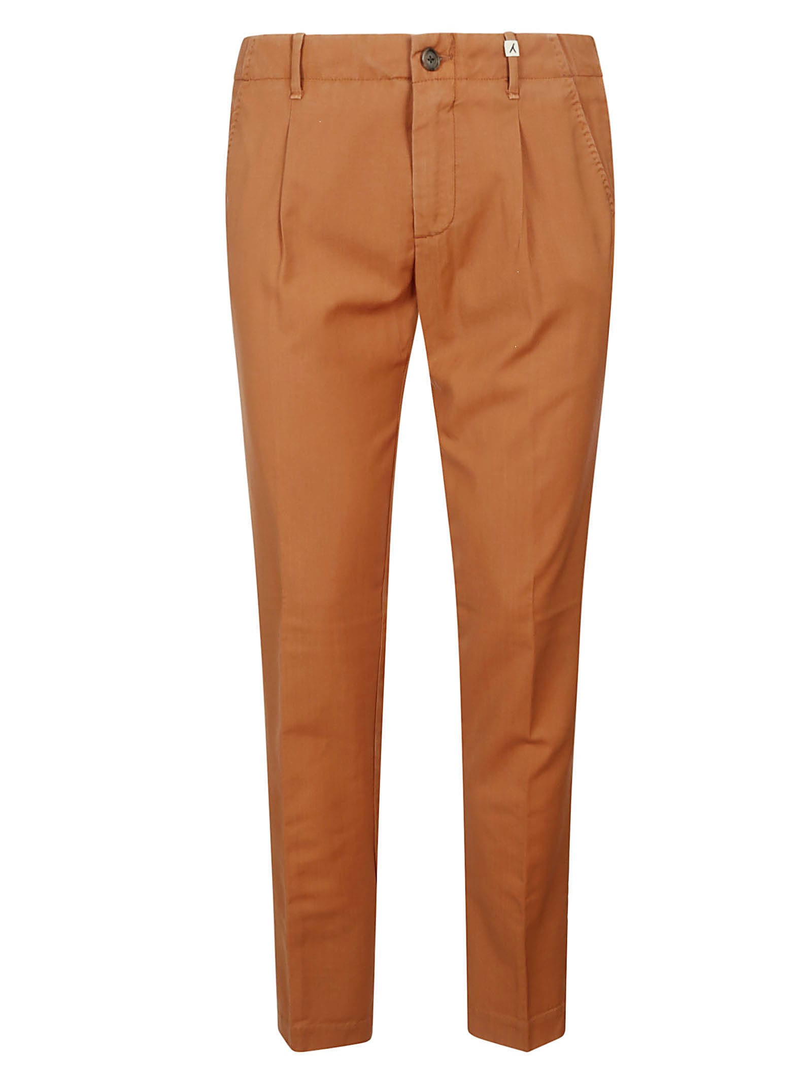 Shop Myths Trousers Micro Pinces Wool In Orange