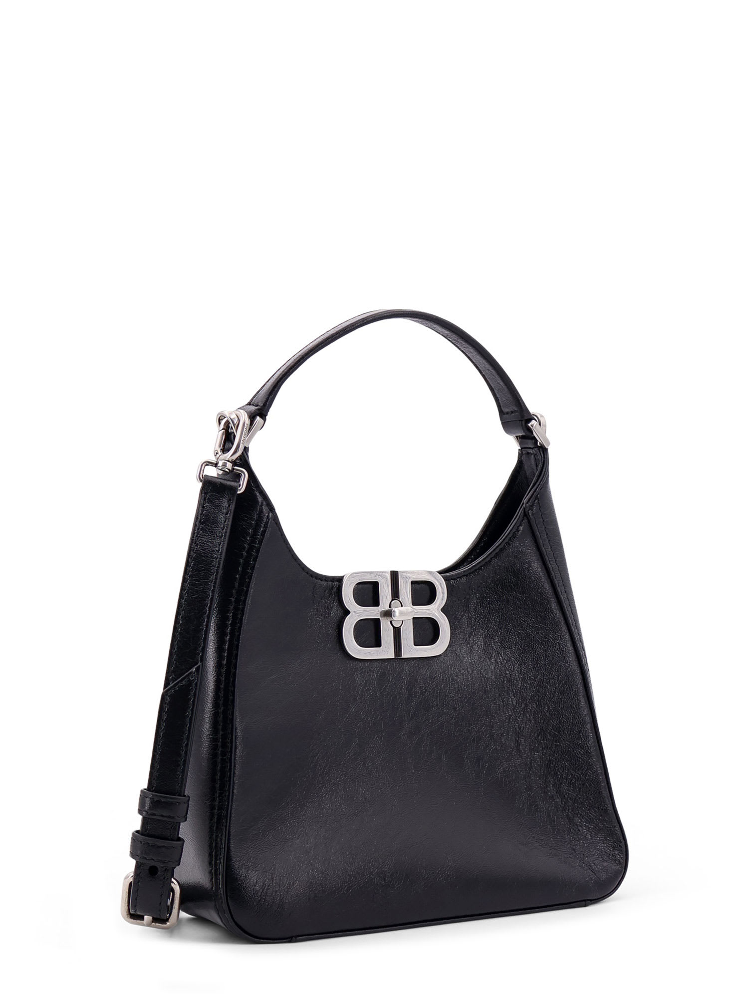 Shop Balenciaga Bb Soft Hobo S Handbag In Black