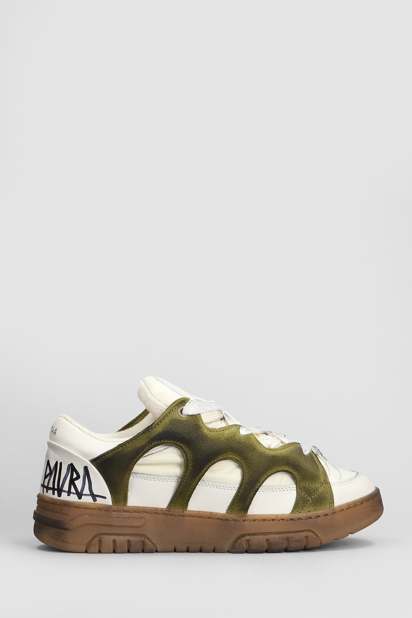 Santha 1 Sneakers In White Suede And Leather