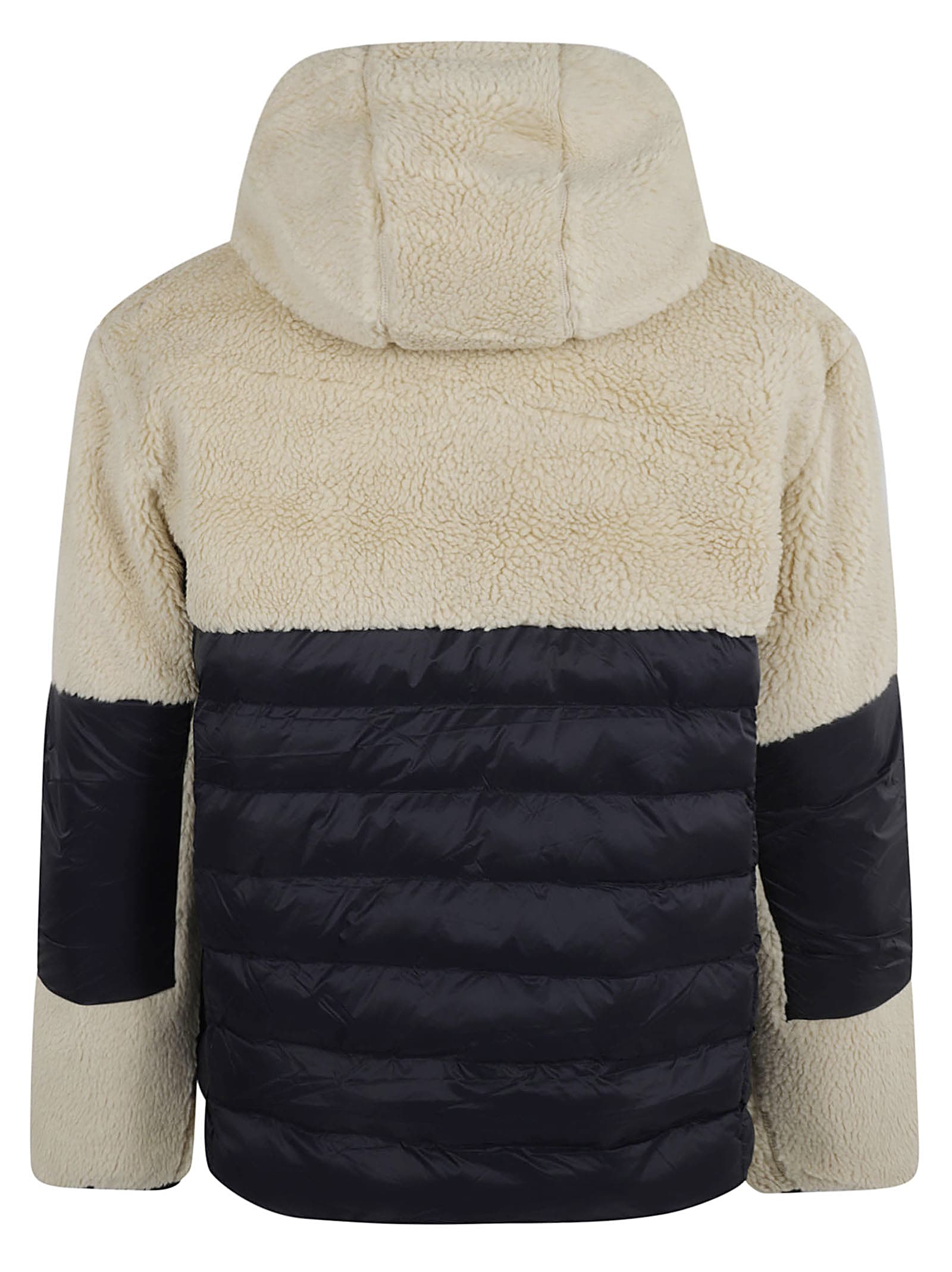 RALPH LAUREN FUR COATED LOGO EMBROIDERED HOODED JACKET 