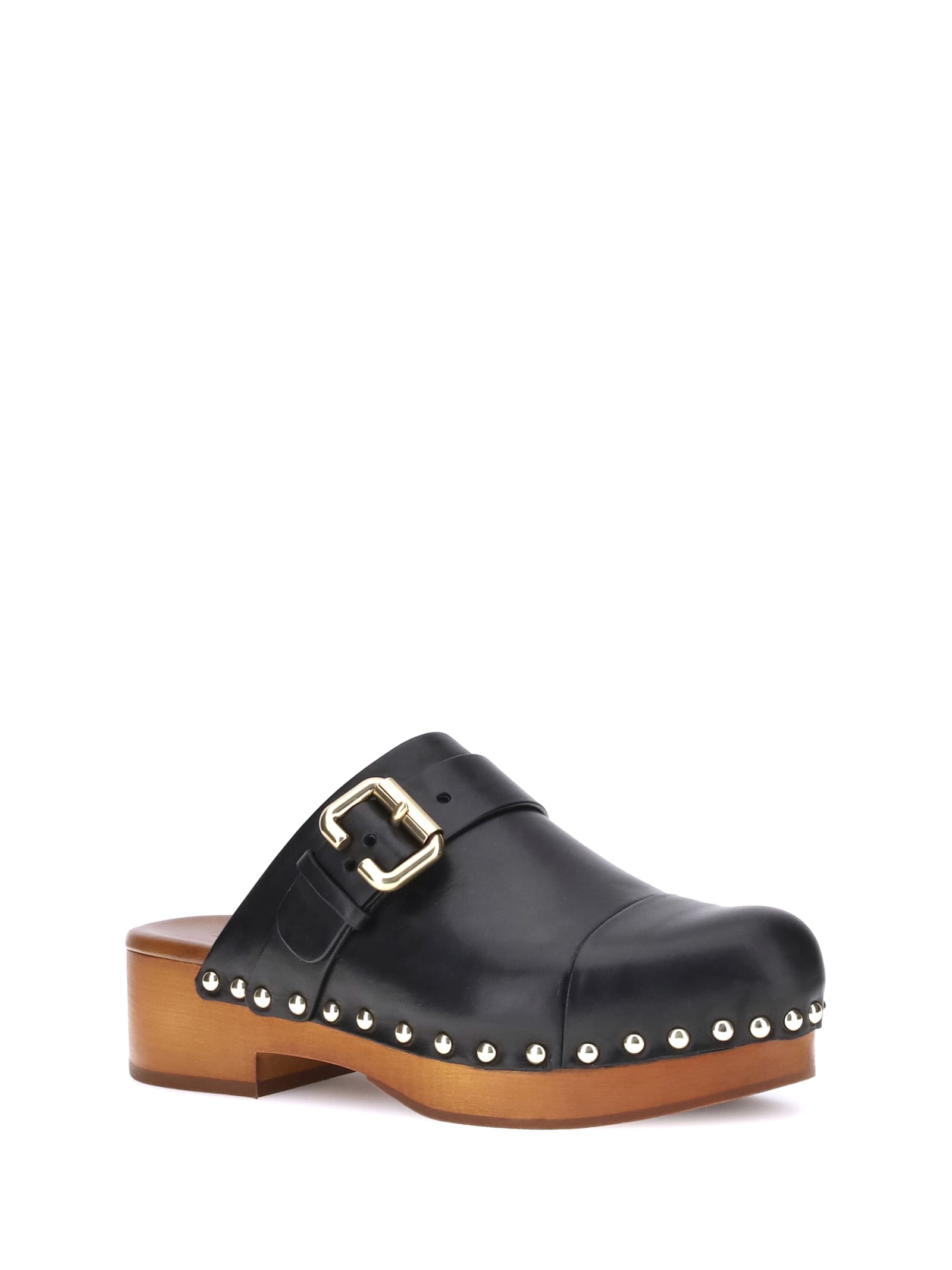 Chloé Women Jeannette Leather Clogs In Black