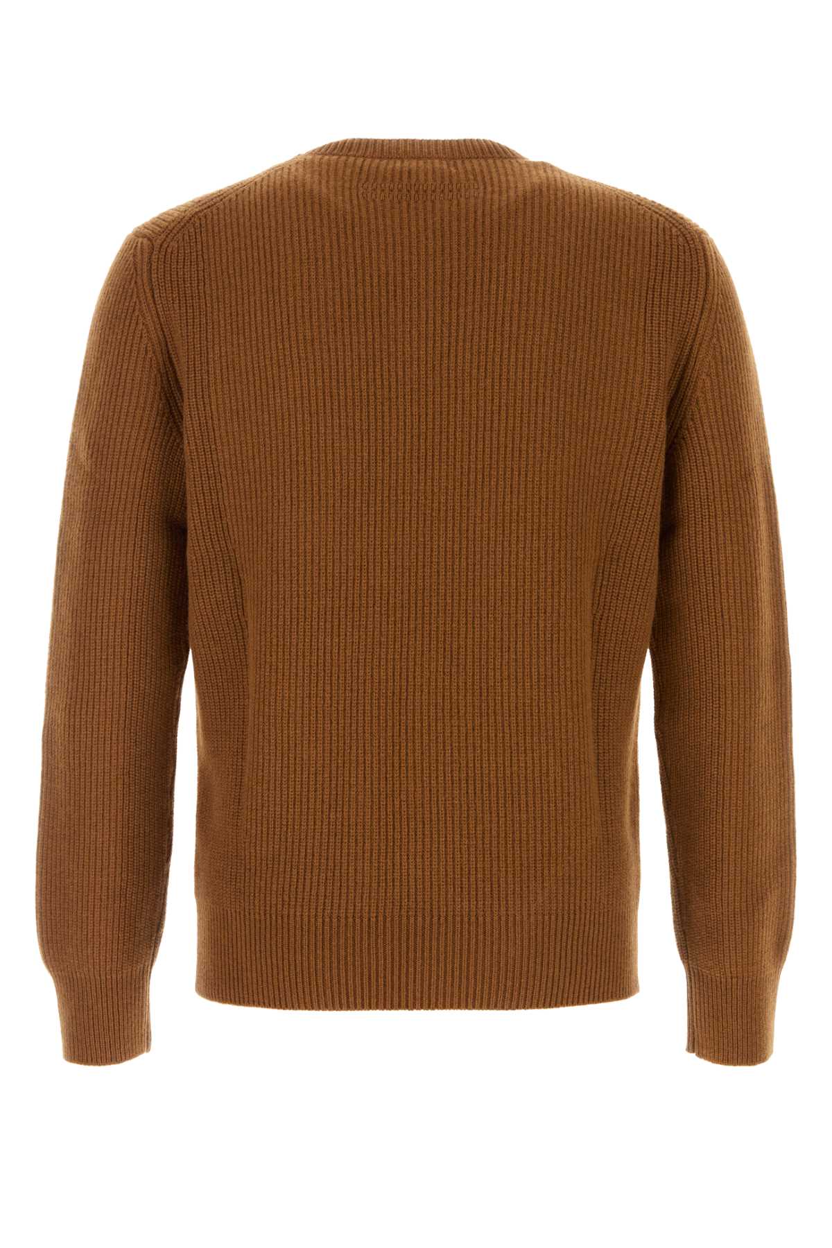 Shop Zegna Caramel Cashmere Sweater In N95