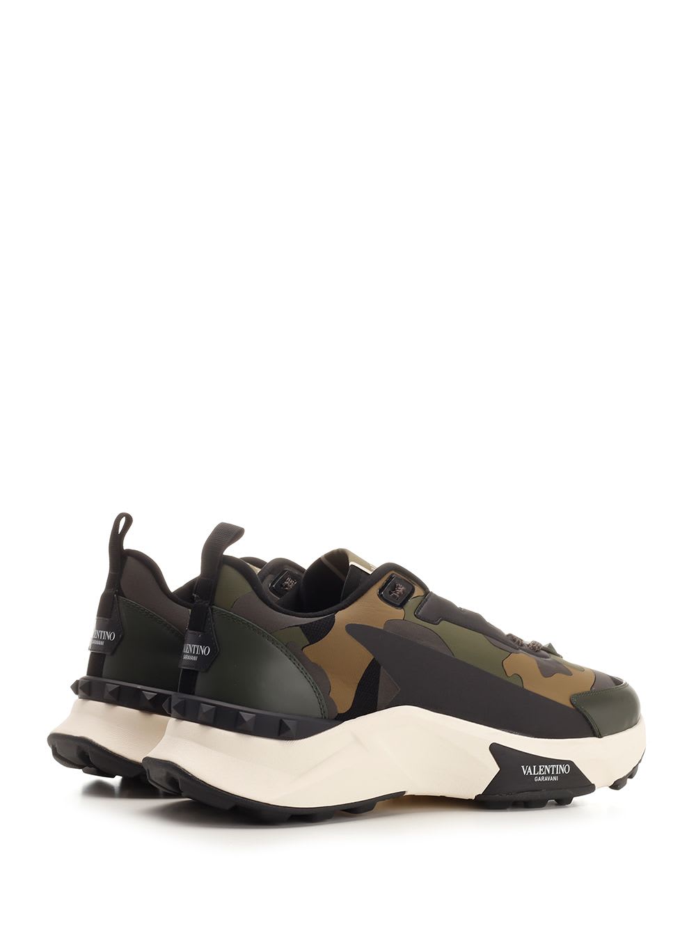 Shop Valentino Sneaker Low Top True Act Camouflage In Green