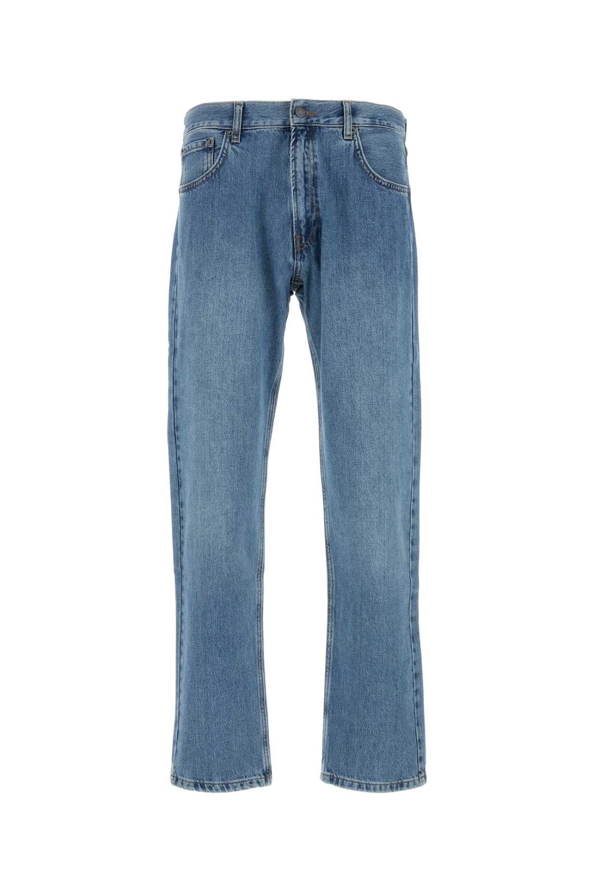 Shop Moschino Denim Jeans In Blu