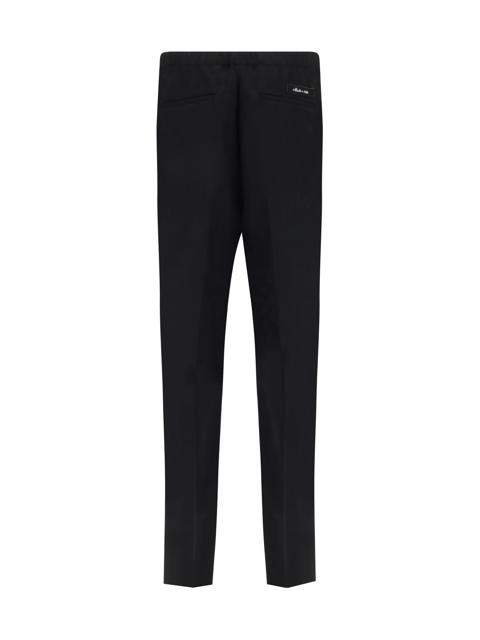 Shop Fendi Pants In Nero