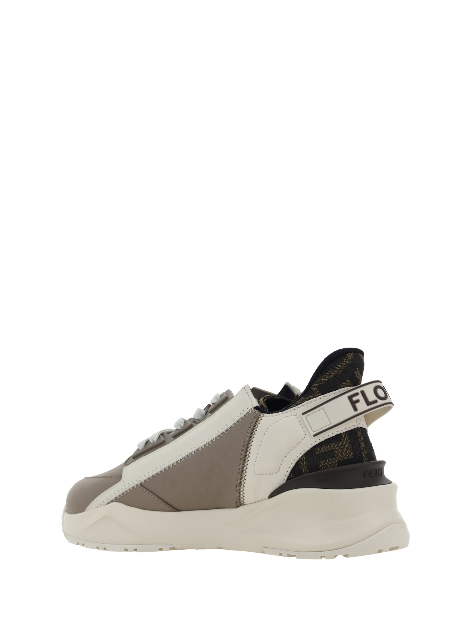 Shop Fendi Flow Running Sneakers In Brown