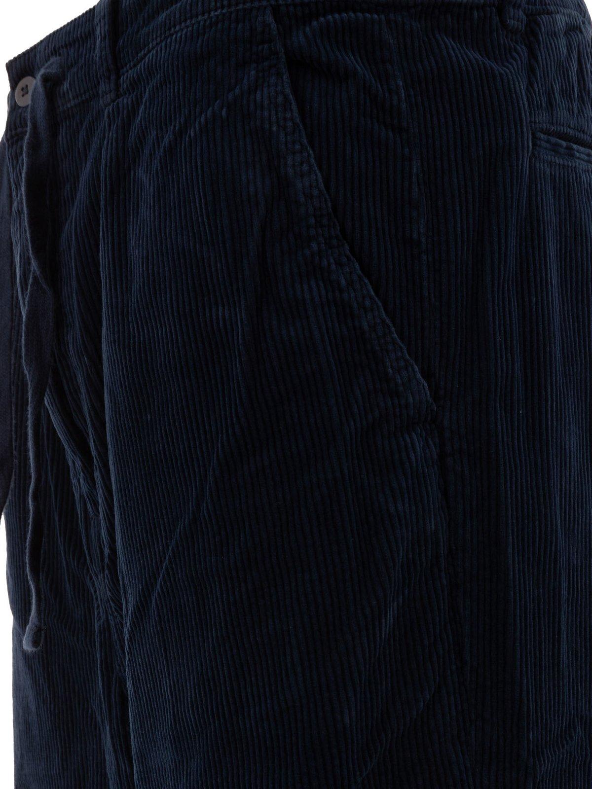 Shop Ralph Lauren Classic Fit Pleated Corduroy Pants In Blue