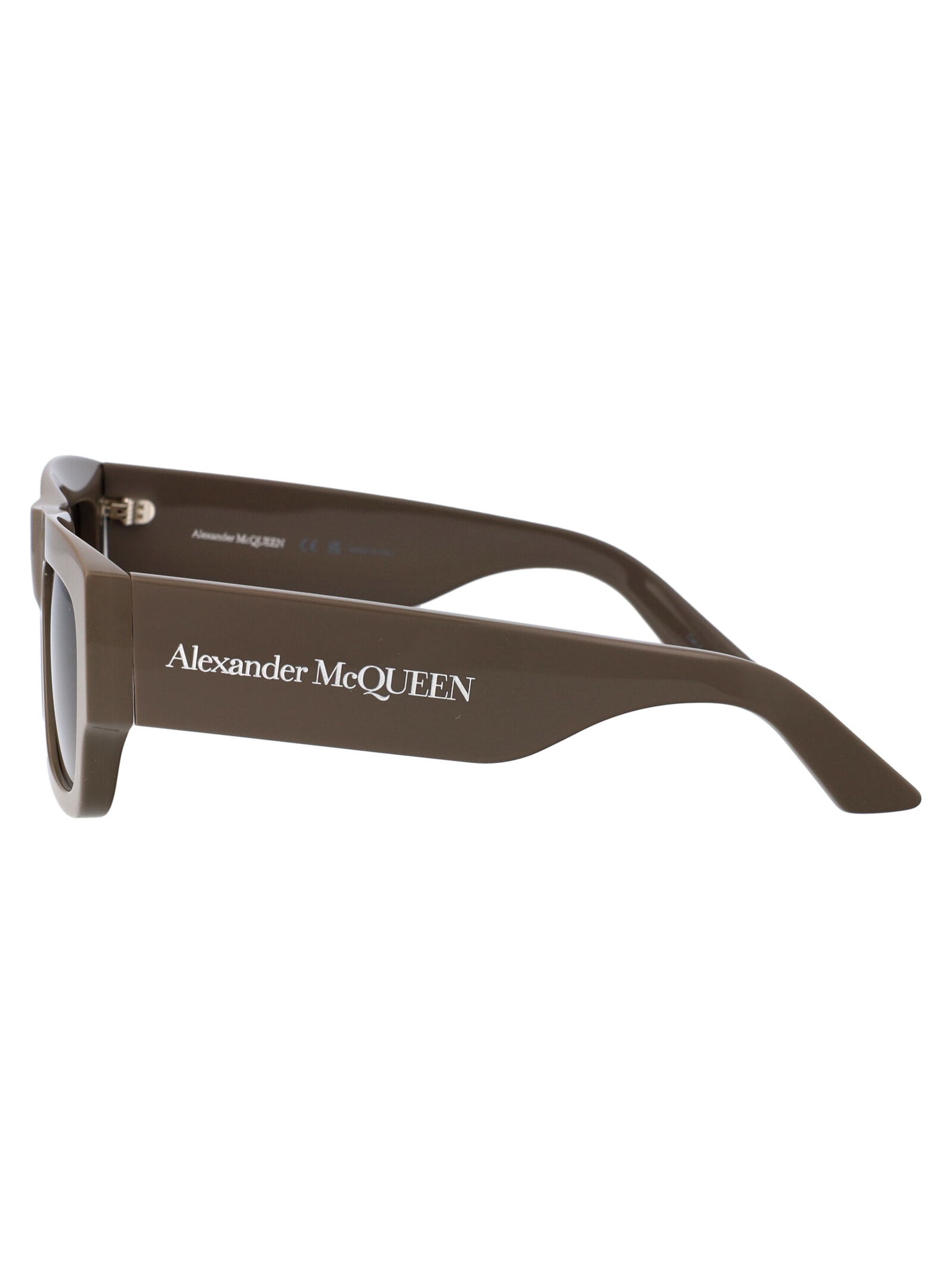 Alexander Mcqueen Am0449s Sunglasses In 003 Brown Brown Brown