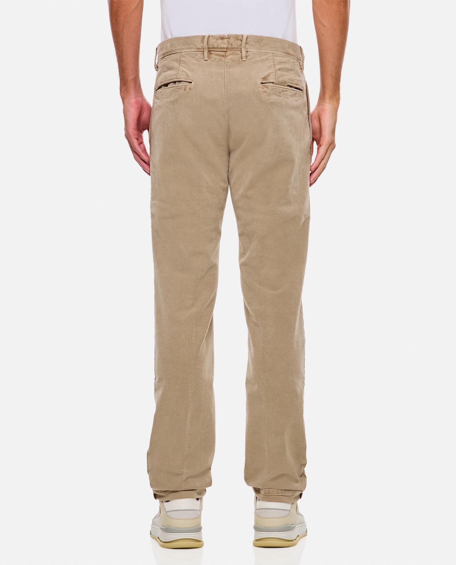 Incotex Splatter Print Regular Trousers In Beige