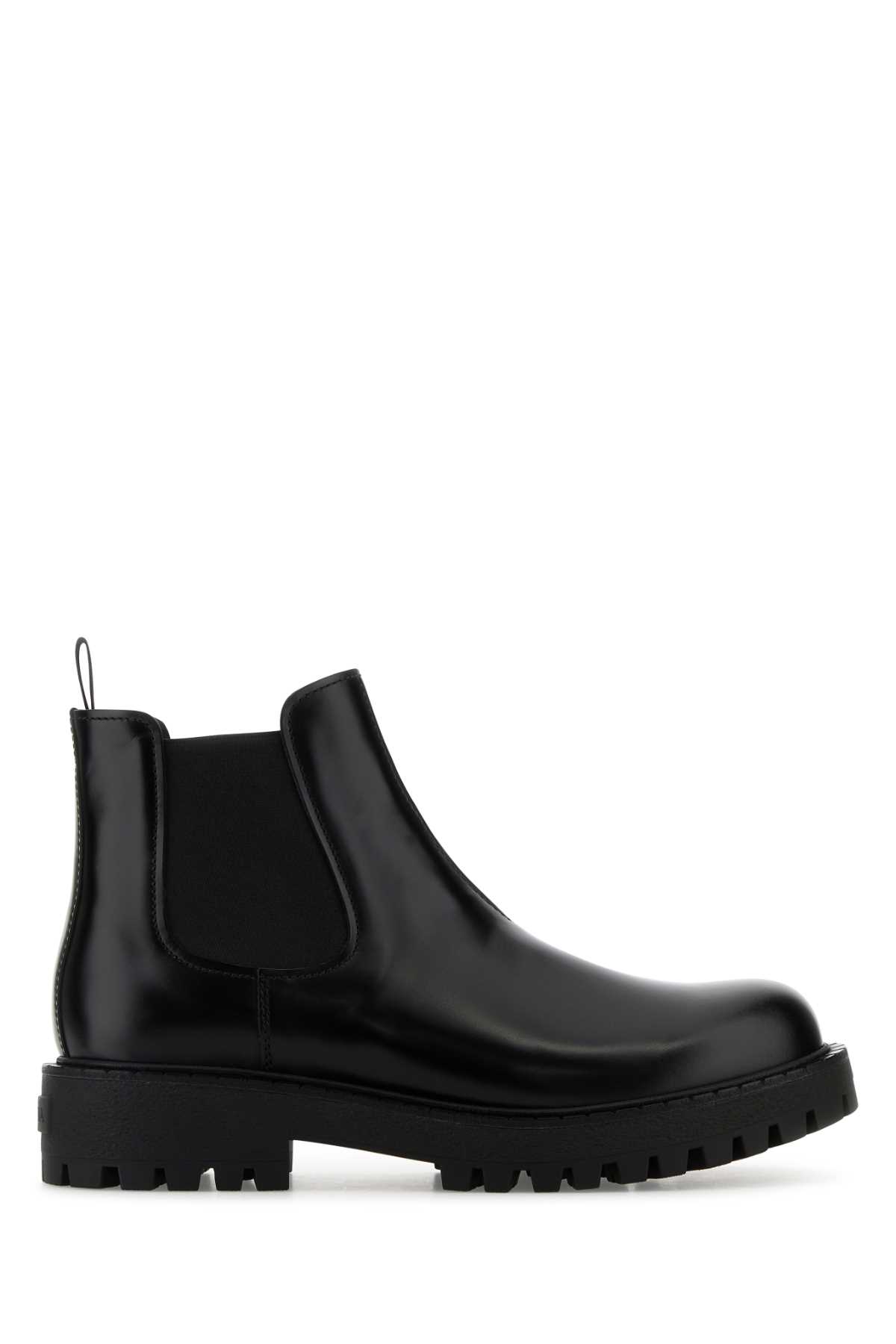Black Leather Ankle Boots