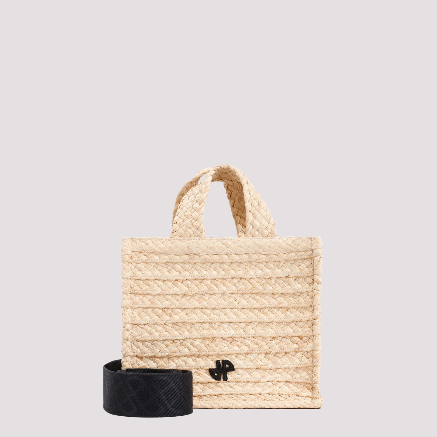 Shop Patou Small Jp Tote In Raffia In V Vanilla