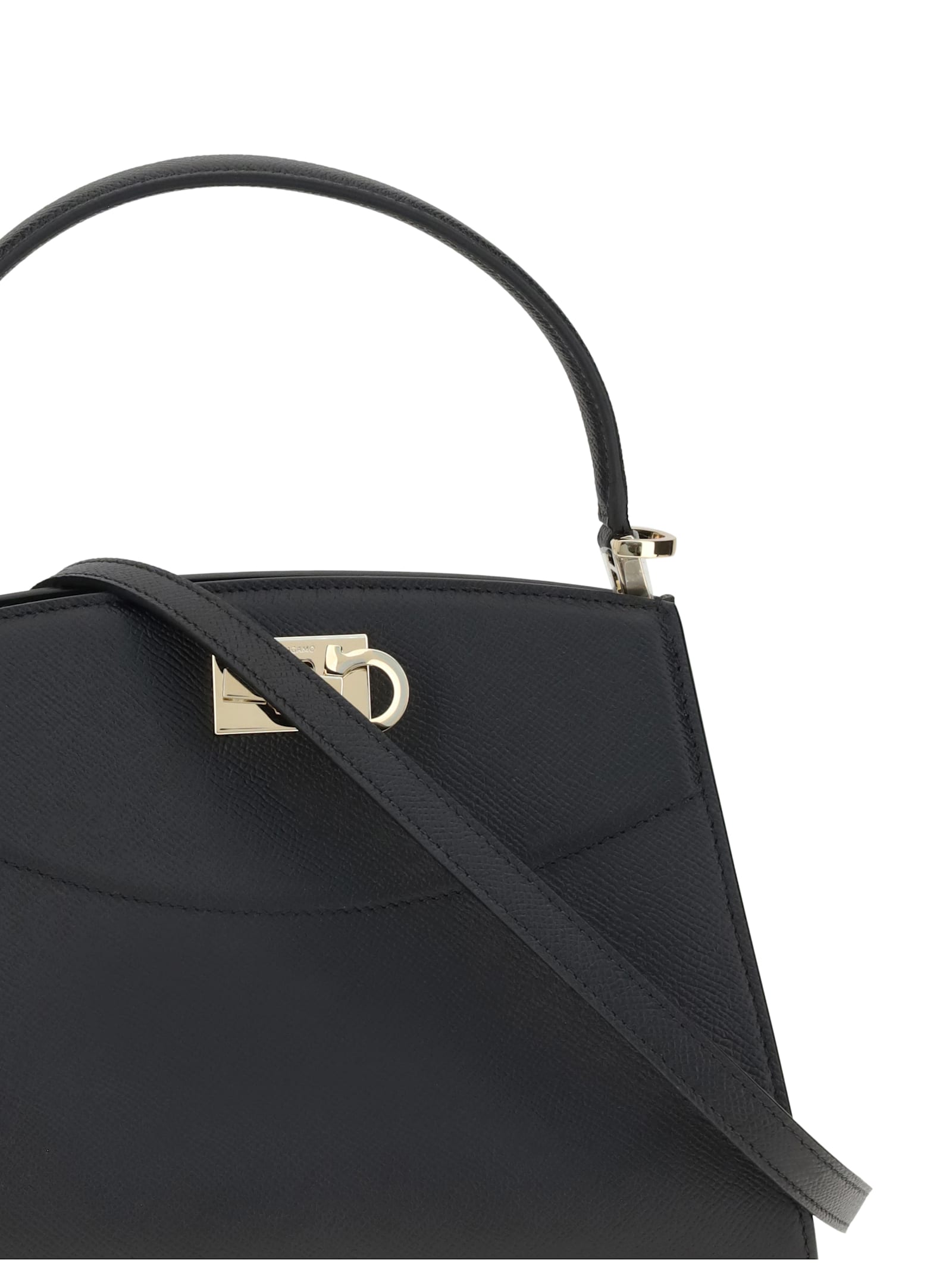 Ferragamo Medium Studio Box Tote Bag In Black