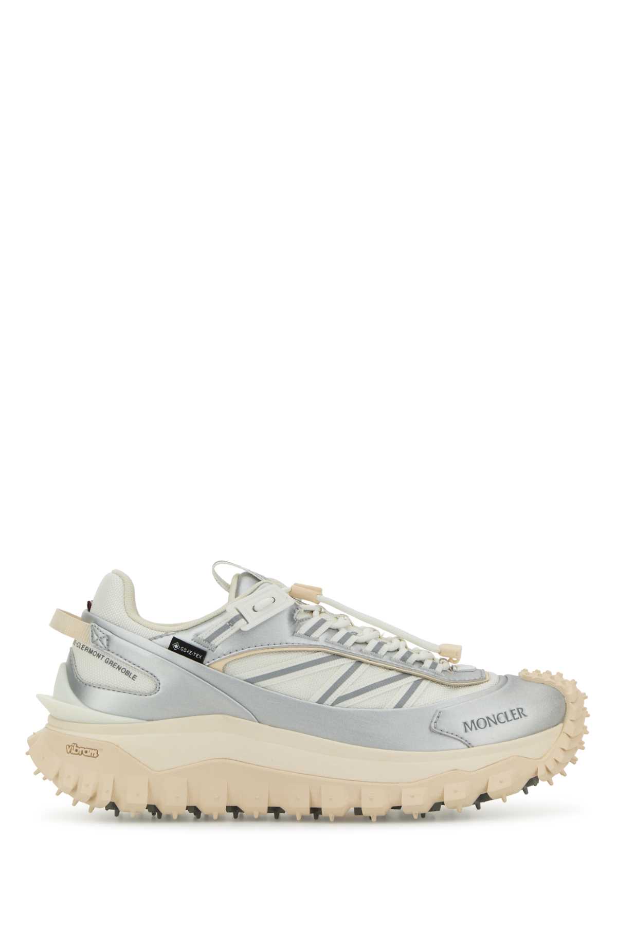 Moncler Two-tone Fabric And Leather Trailgrip Sneakers