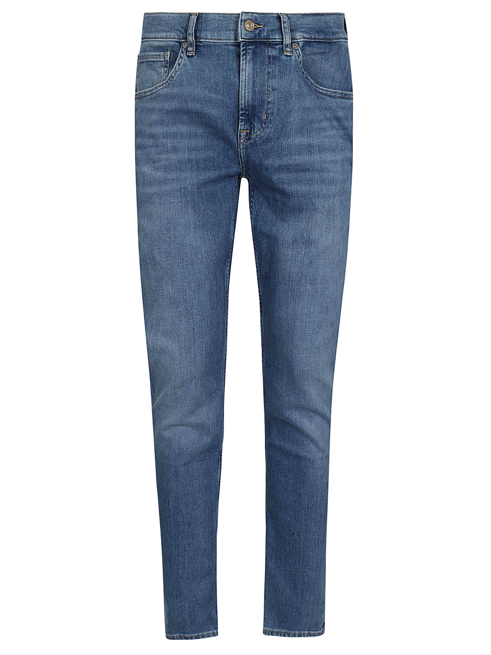 Shop 7 For All Mankind Slimmy Tapered Strtekpagup In Light Blue