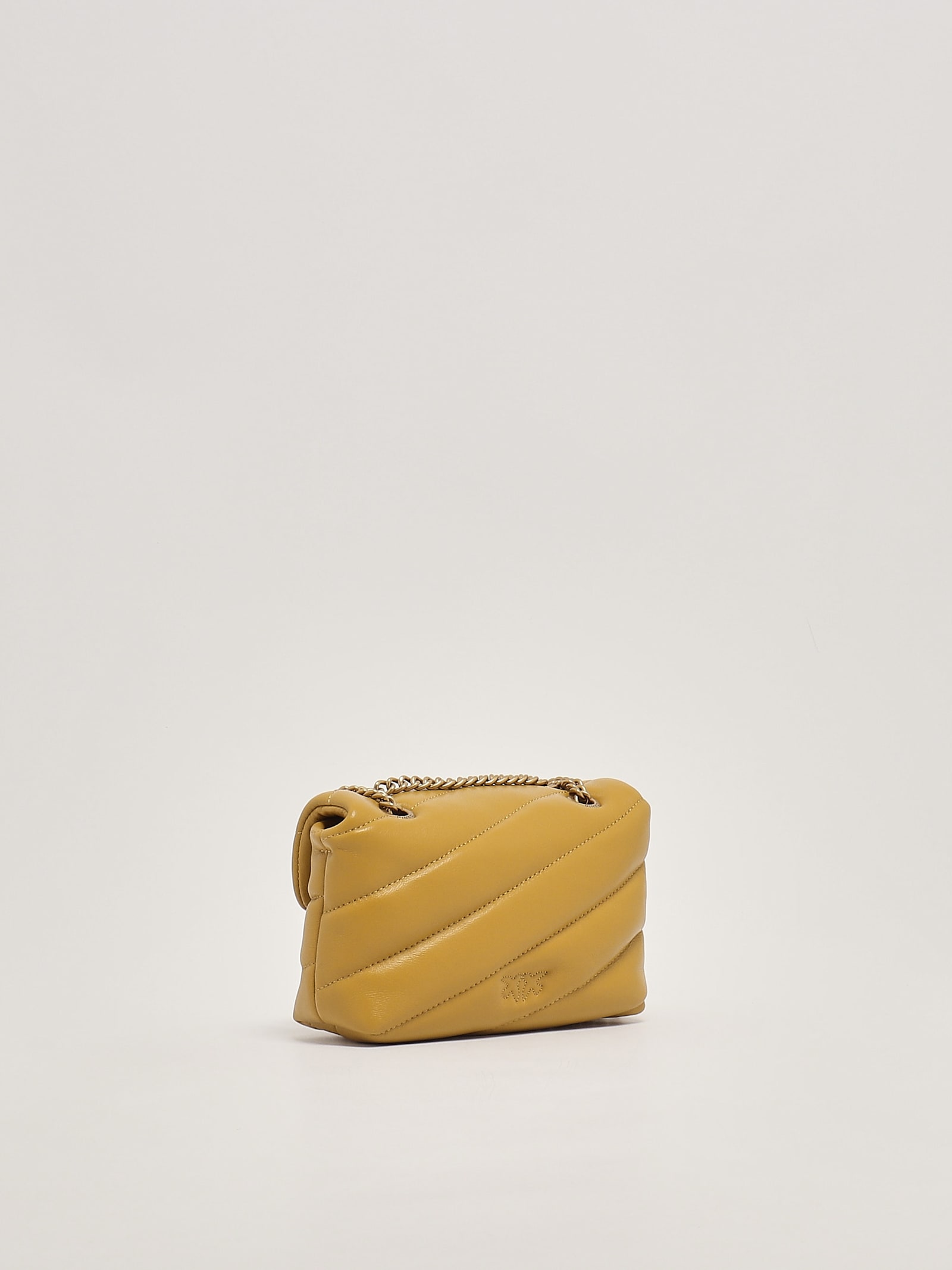 Shop Pinko Love Puff Baby Cl Clutch In Ocra