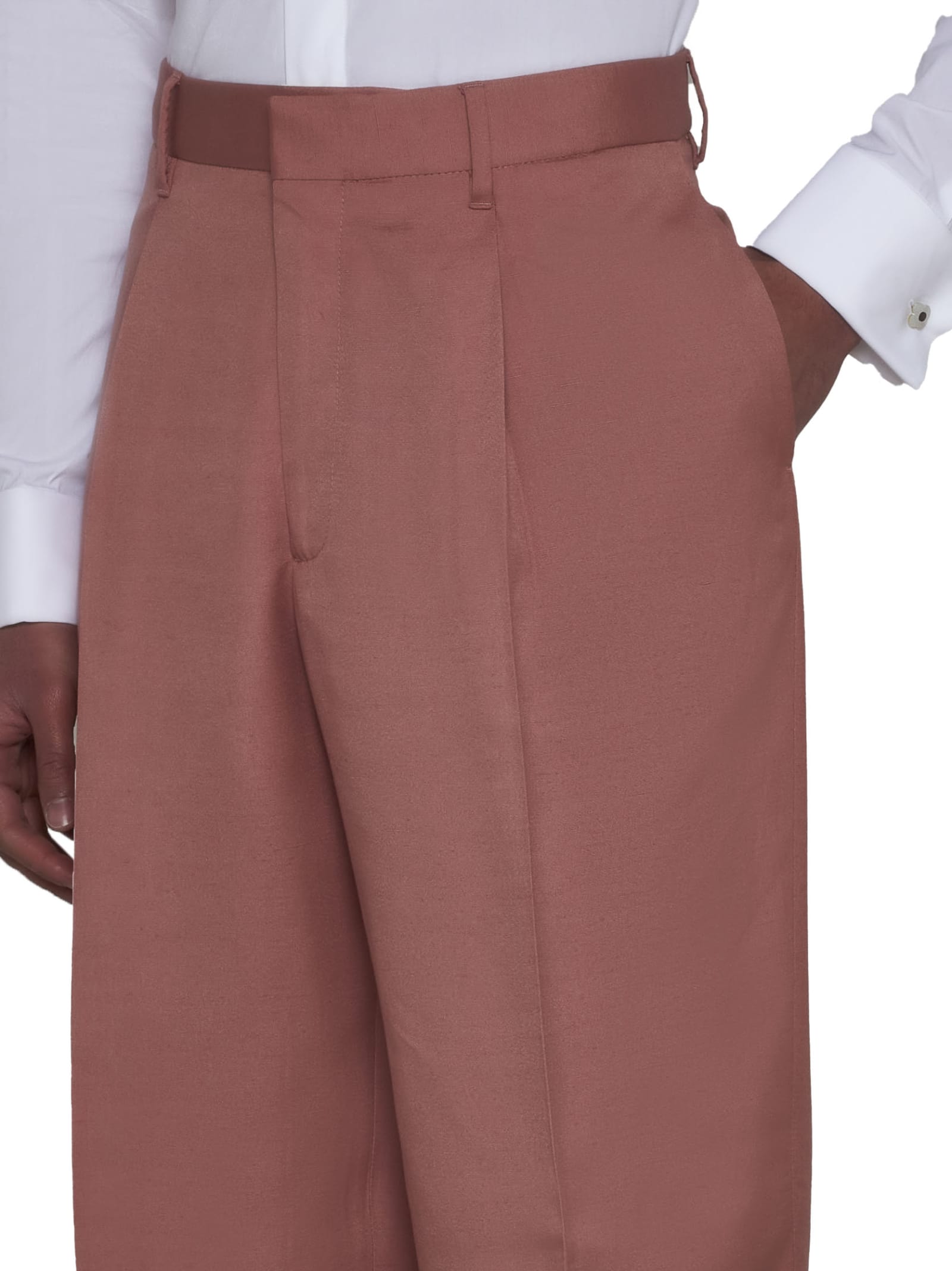 Shop Lardini Pants In Pink