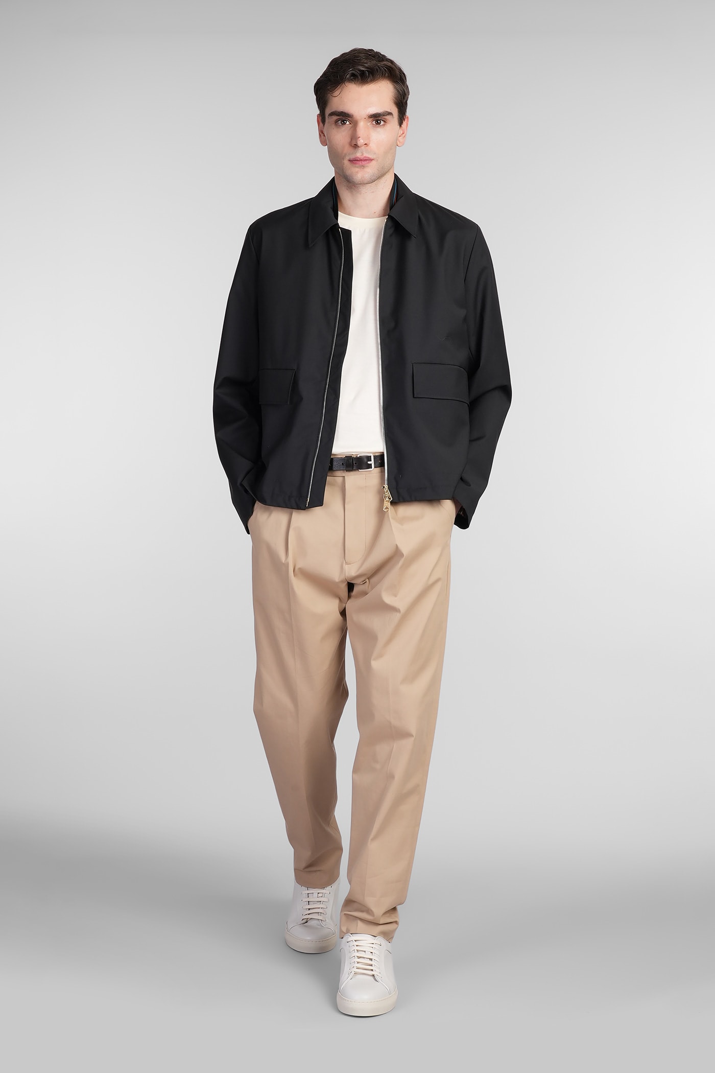 PAUL SMITH CASUAL JACKET IN BLACK WOOL