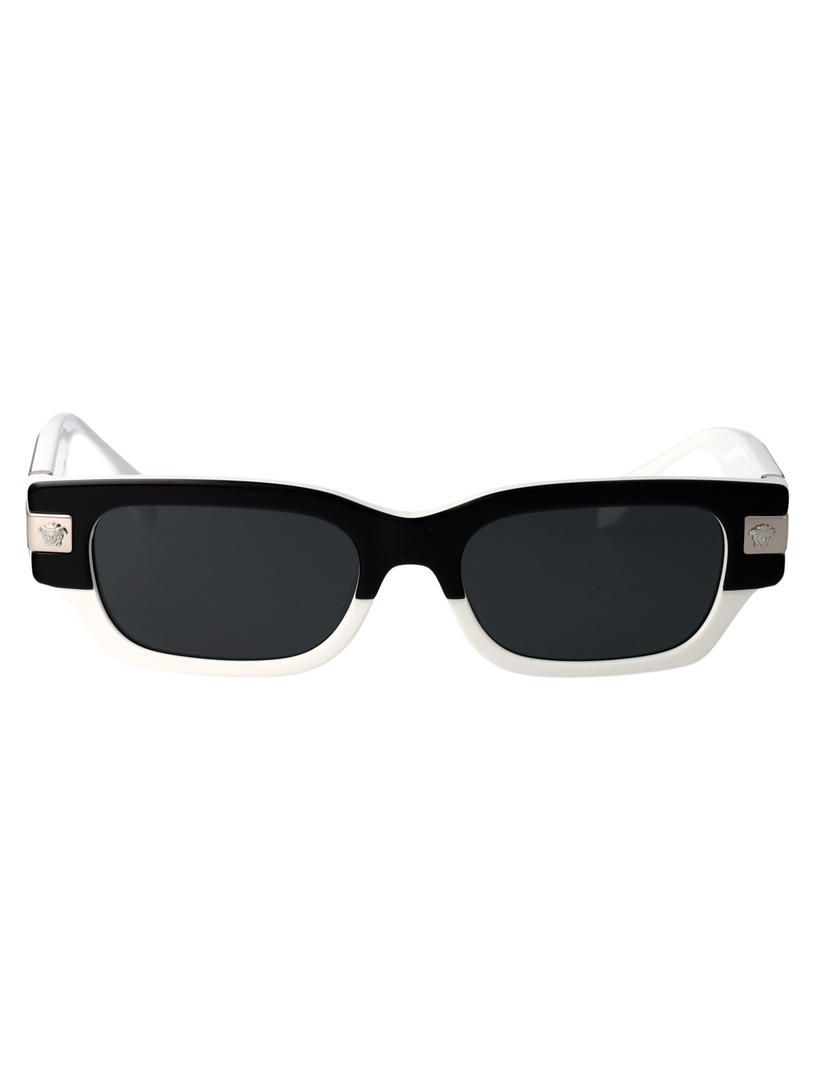 Shop Versace 0ve4465 Sunglasses In 545987 Top Black/white