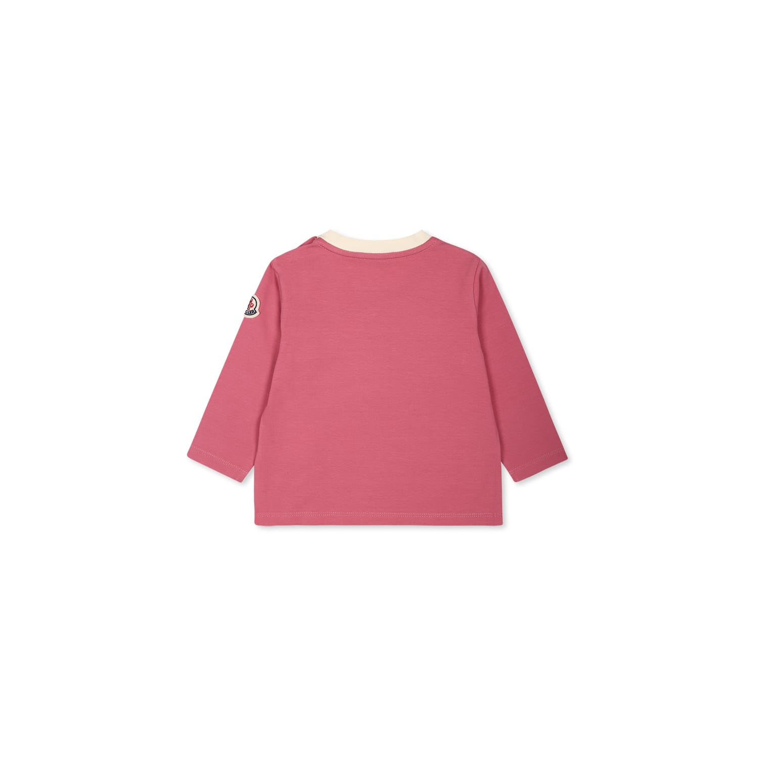 Moncler Fuchsia T-shirt For Baby Girl With Logo In Fuchsia