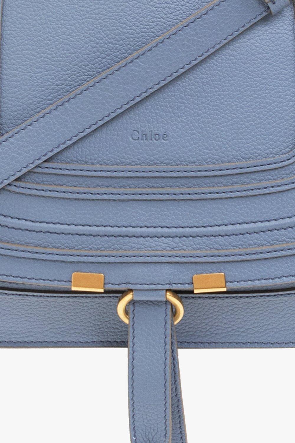 Shop Chloé Marcie Foldover Tote Bag In Azzurro