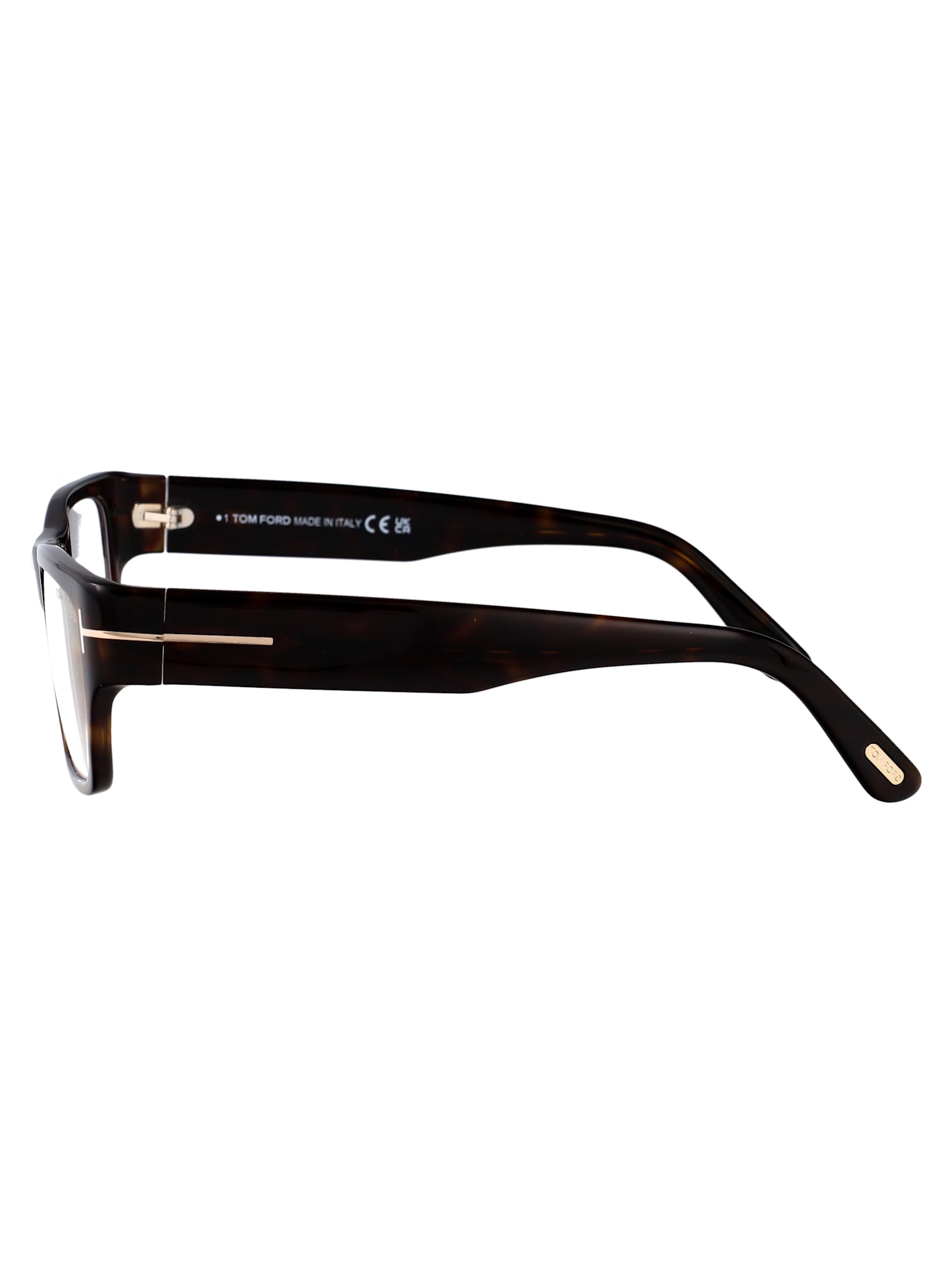 Tom Ford Womens Black Tr001853 Round-frame Acetate Optical Glasses In Avana Scura