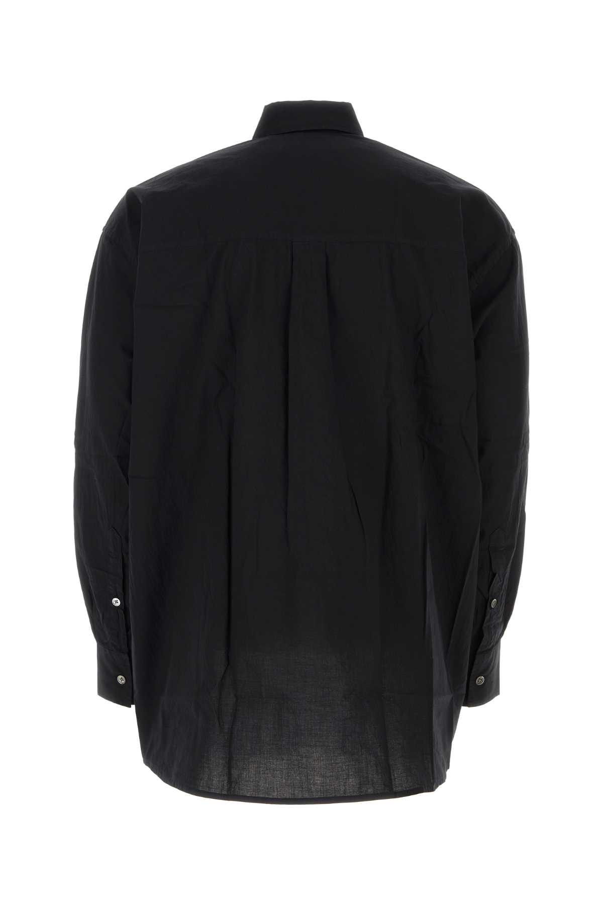 Our Legacy Black Voile Borrowed Bd Shirt In Blackvoile