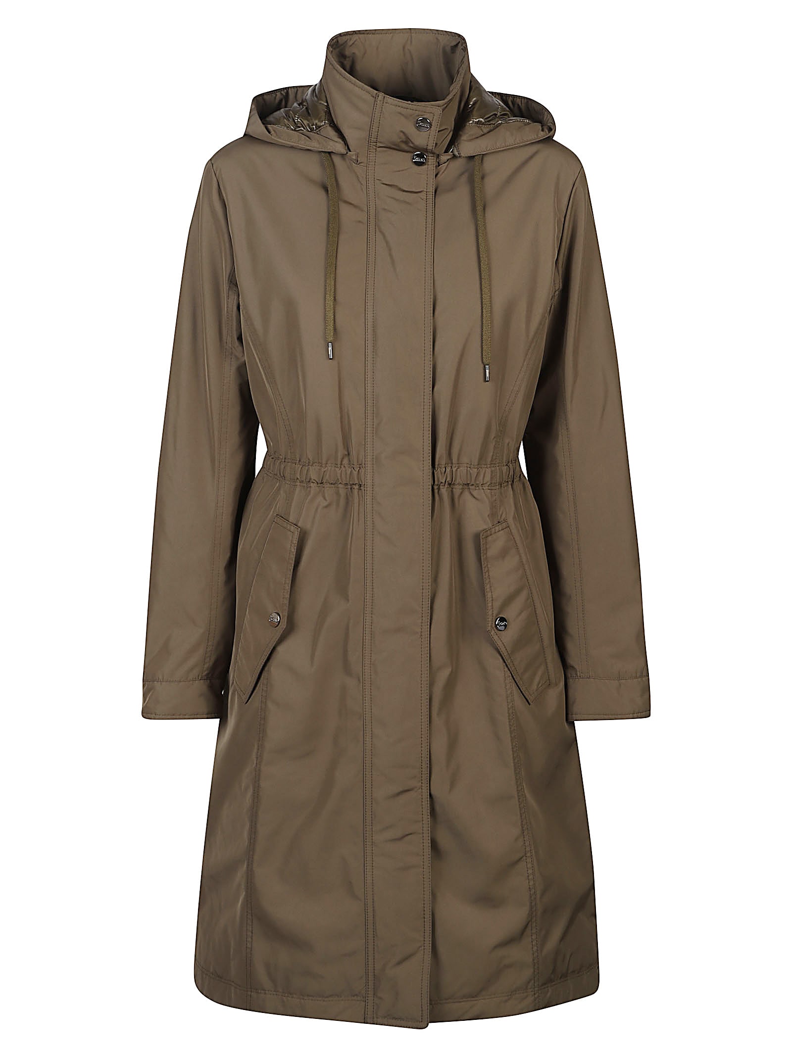 Herno Hooded Windbreaker In Brown
