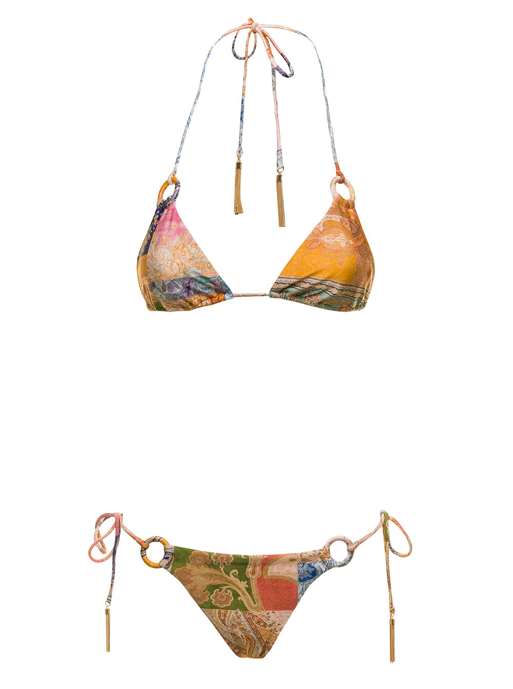 Zimmermann Womans Multicolor Anneke Bikini With Rings Detail