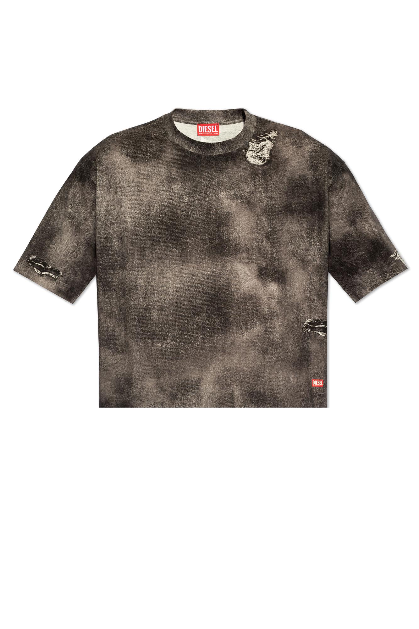 Diesel T-wash-n2 T-shirt In Brown