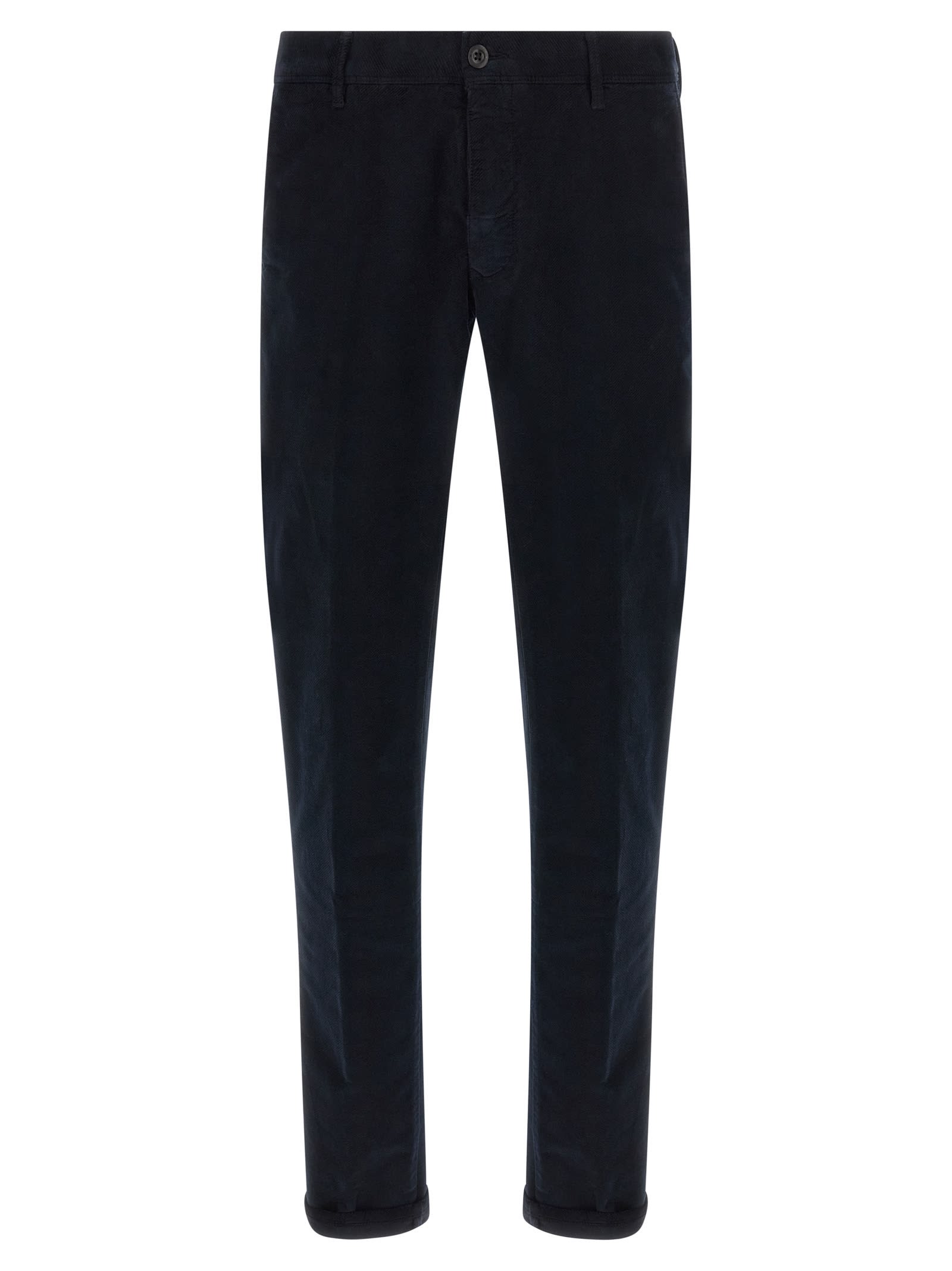 Incotex Velvet Trousers In Black