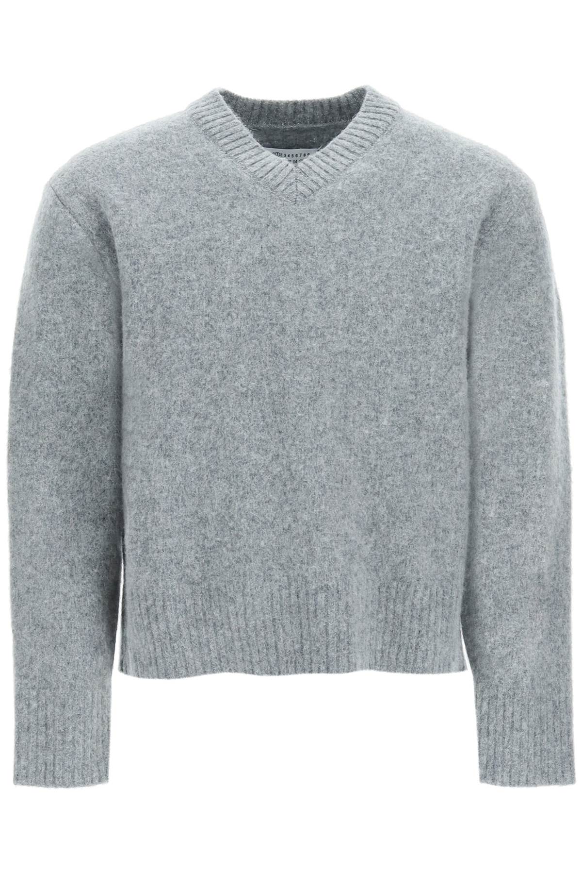 Maison Margiela Cropped V-neck Sweater